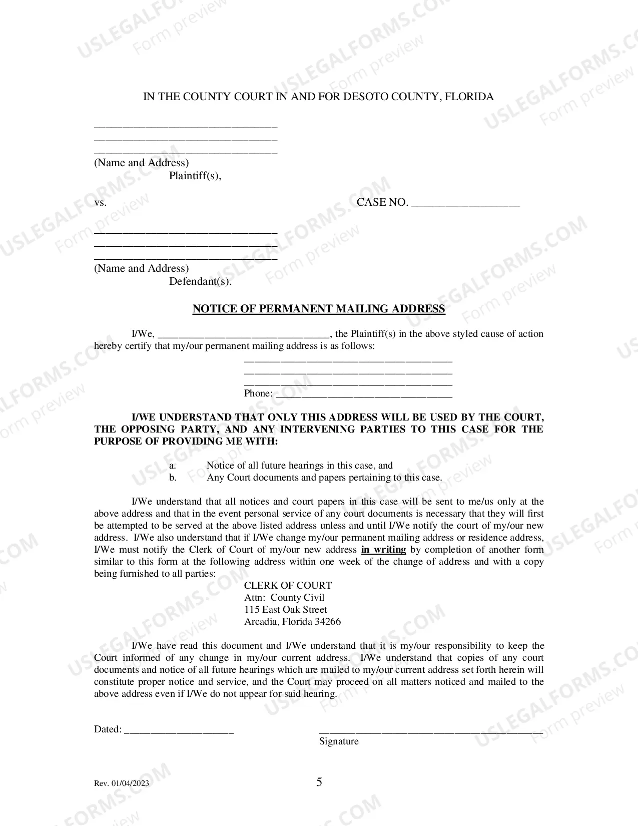 Preview Tenant Eviction Packet for Other Than Non-Payment of Rent filed by owner