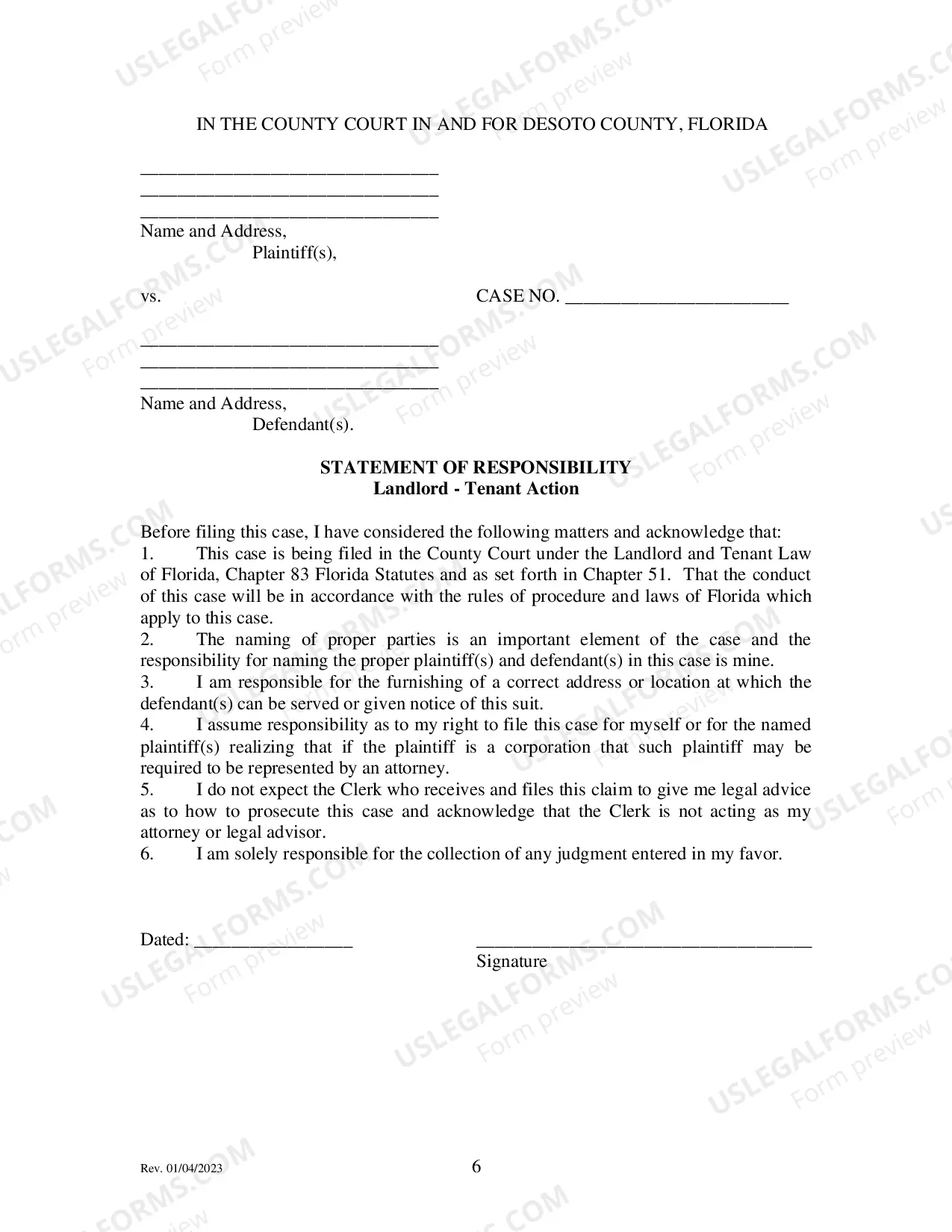 Preview Tenant Eviction Packet for Other Than Non-Payment of Rent filed by owner