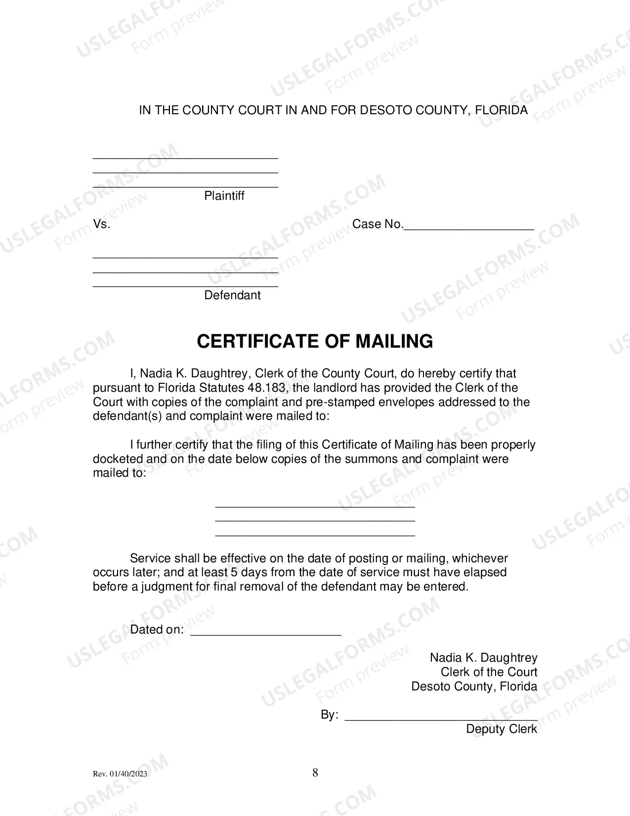 Preview Tenant Eviction Packet (Seven Day Notice without Cure)