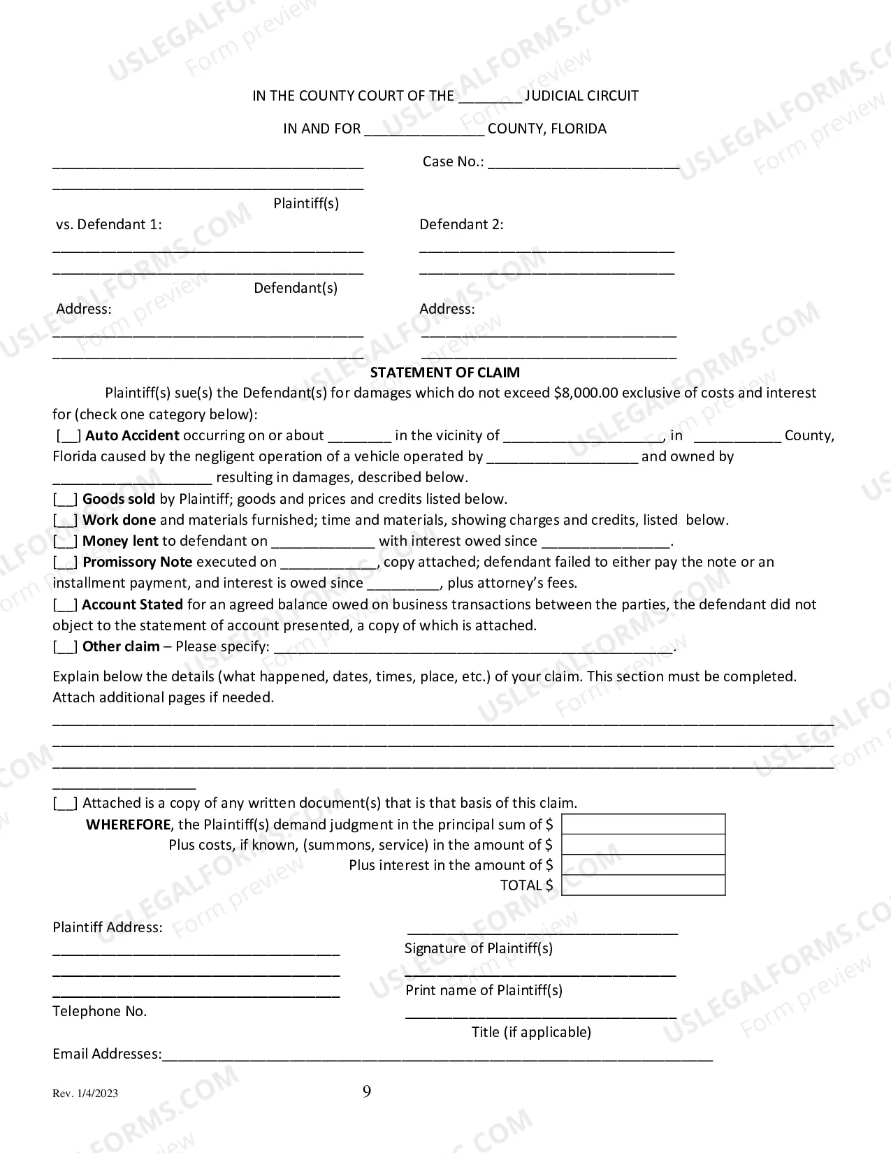Preview Small Claims Court Packet