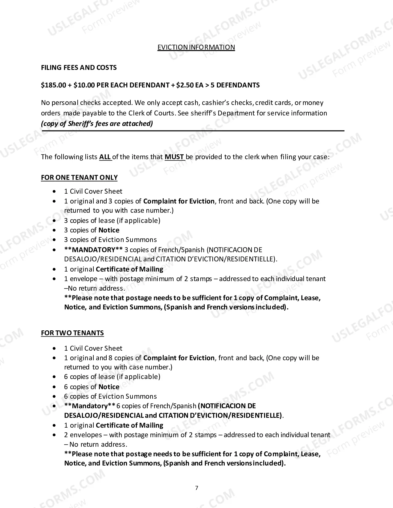 Preview Eviction Packet for Failure to Pay Rent and Damages (Back Rent)
