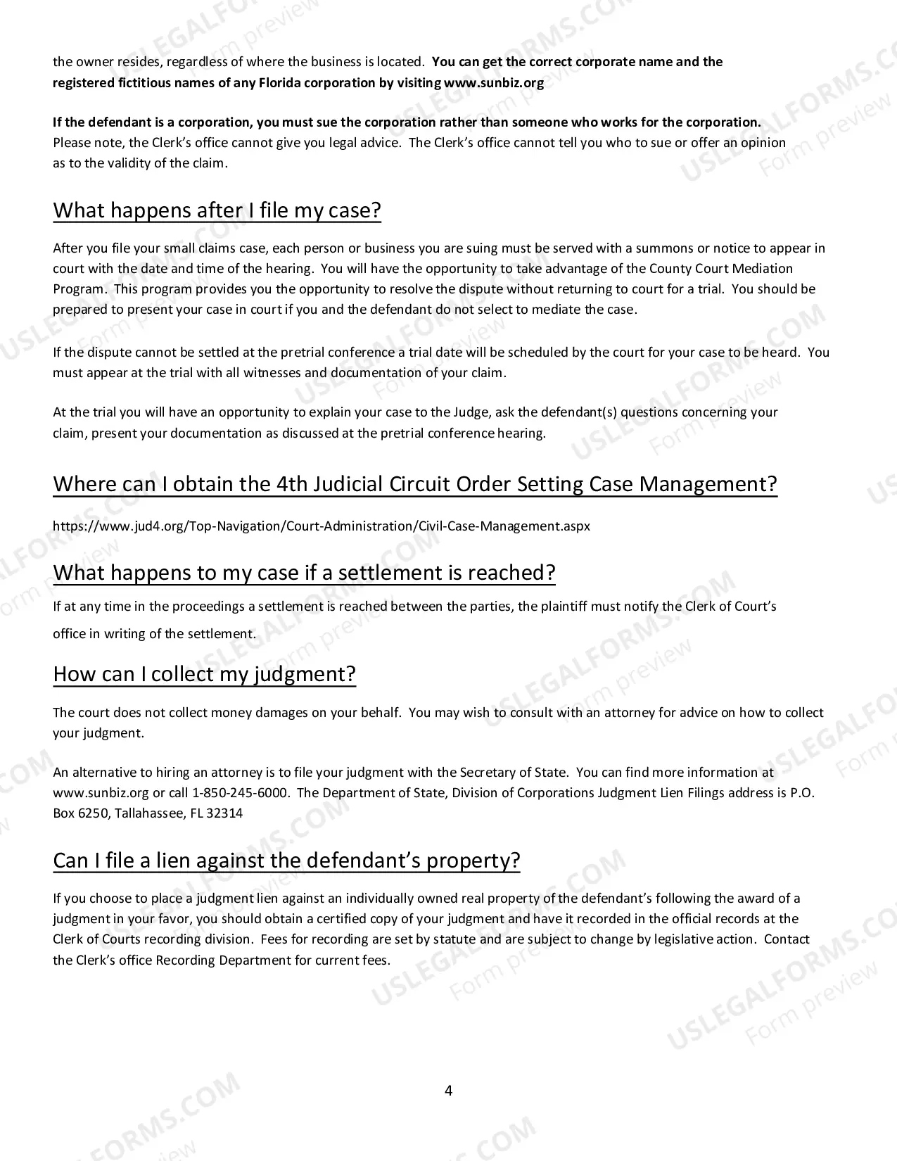 Preview Small Claims Packet