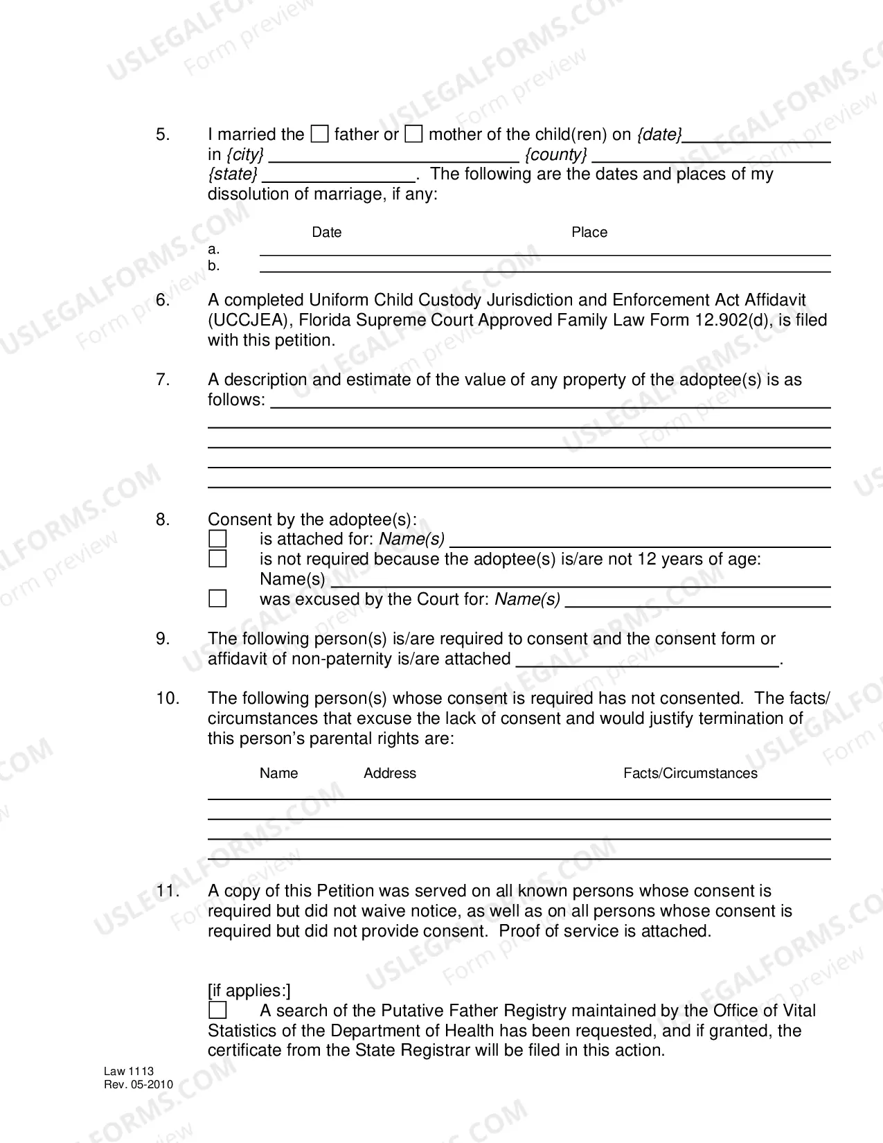 Preview Joint Petition For Adoption By Stepparent