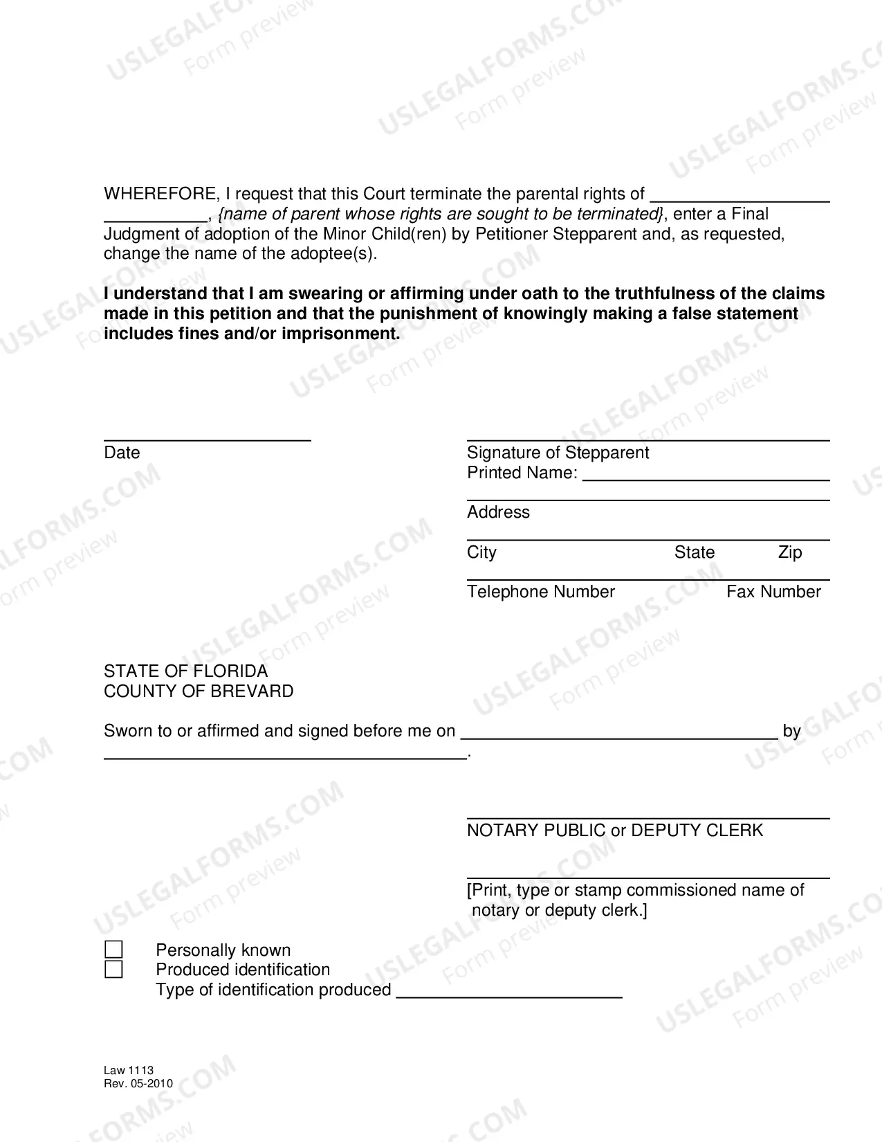 Preview Joint Petition For Adoption By Stepparent