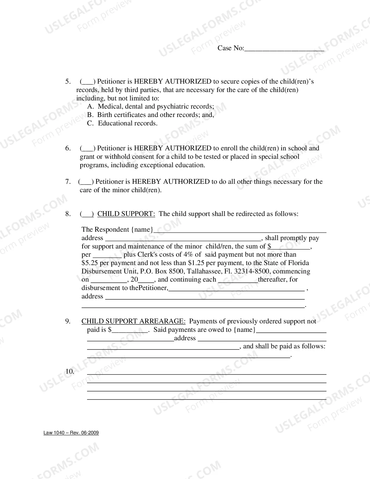 Preview Order Upon Petition For Temporary-Emergency Parental Responsibility of Minor Children By Extended Family