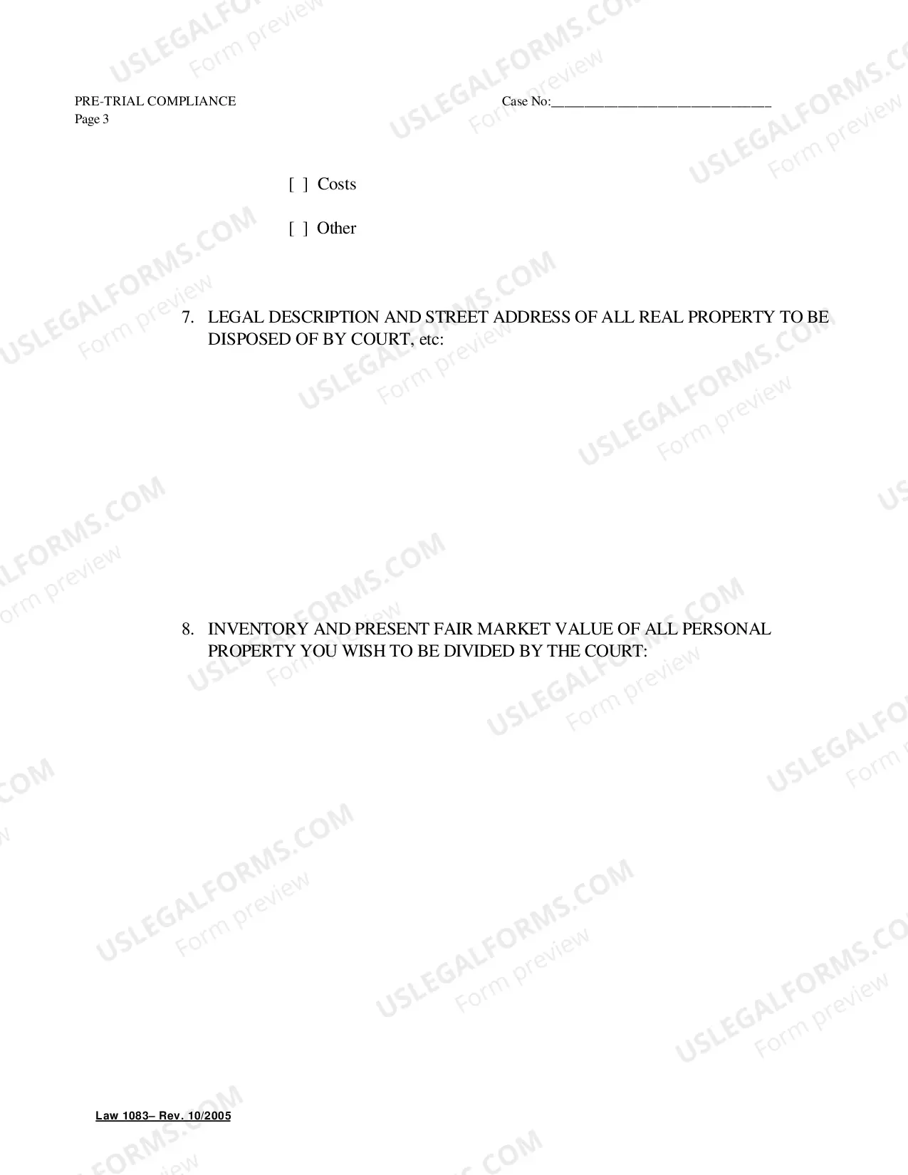 Preview Pre-Trial Compliance