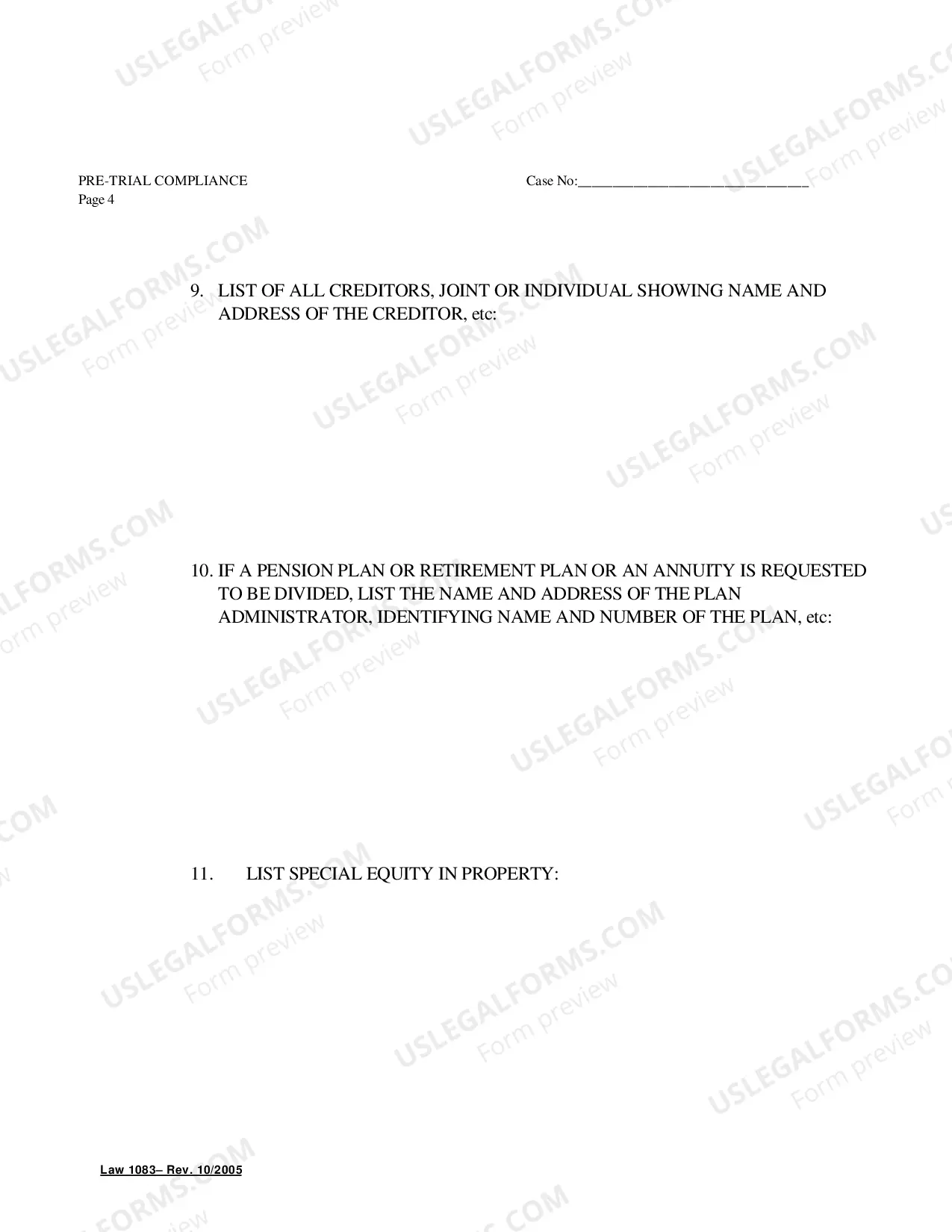 Preview Pre-Trial Compliance