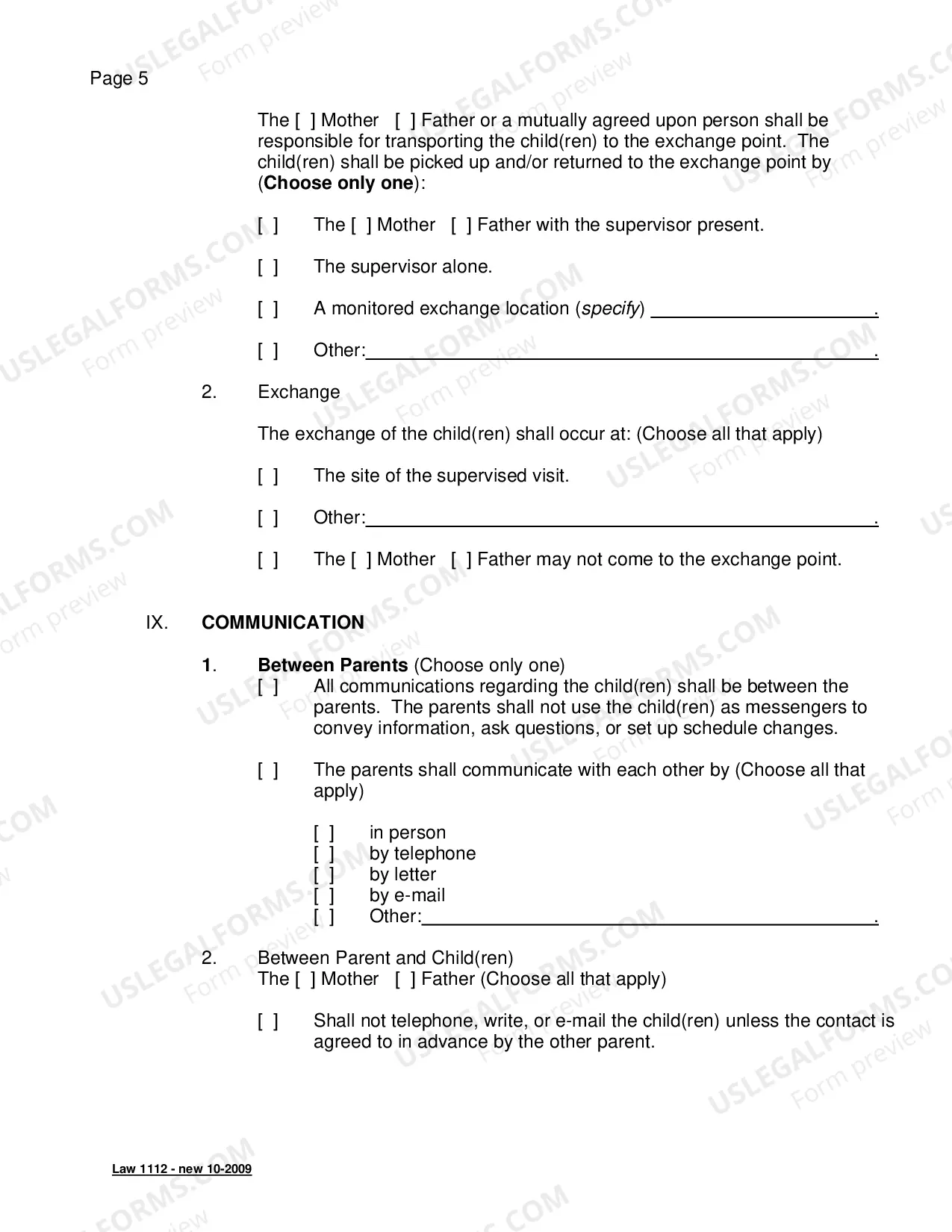 Preview Supervised-Safety-Focused Parenting Plan