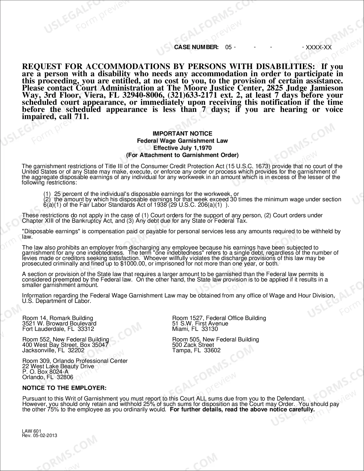 Preview Continuing Writ of Garnishment