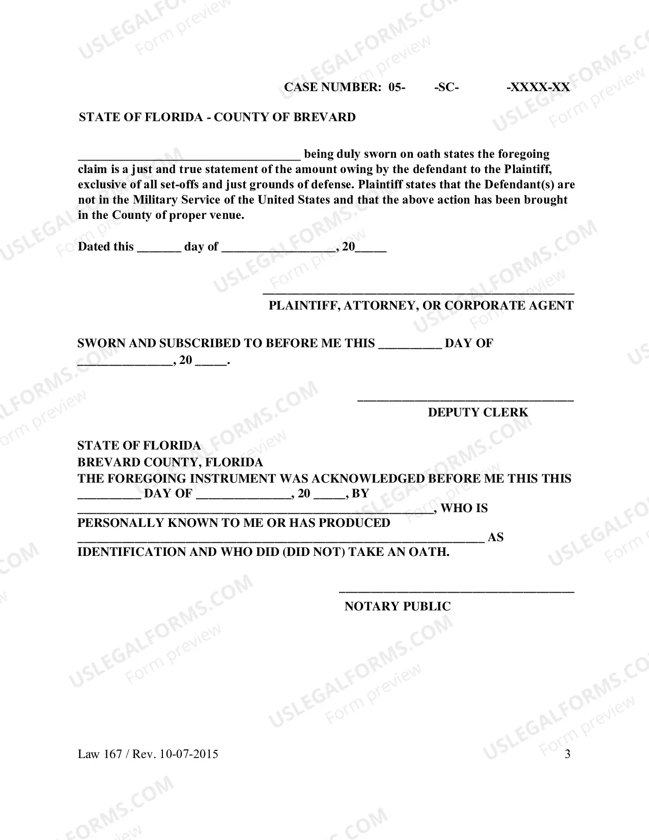 Preview Statement of Claim