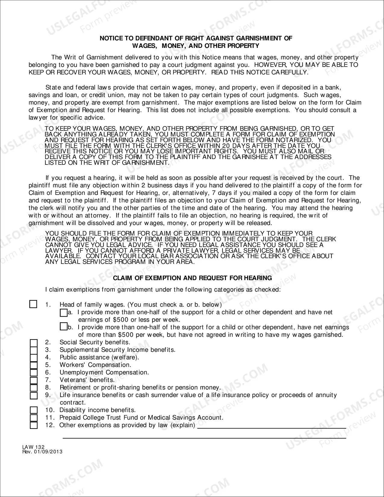 Preview Writ of Garnishment