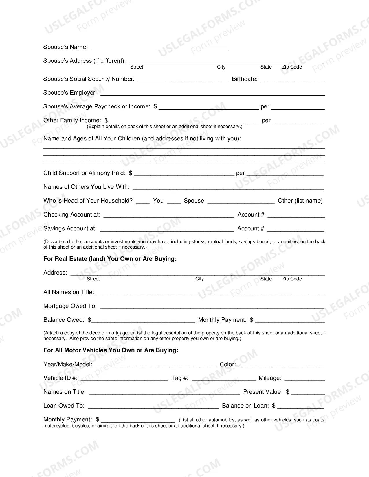 Preview Fact Information Sheet - Individual