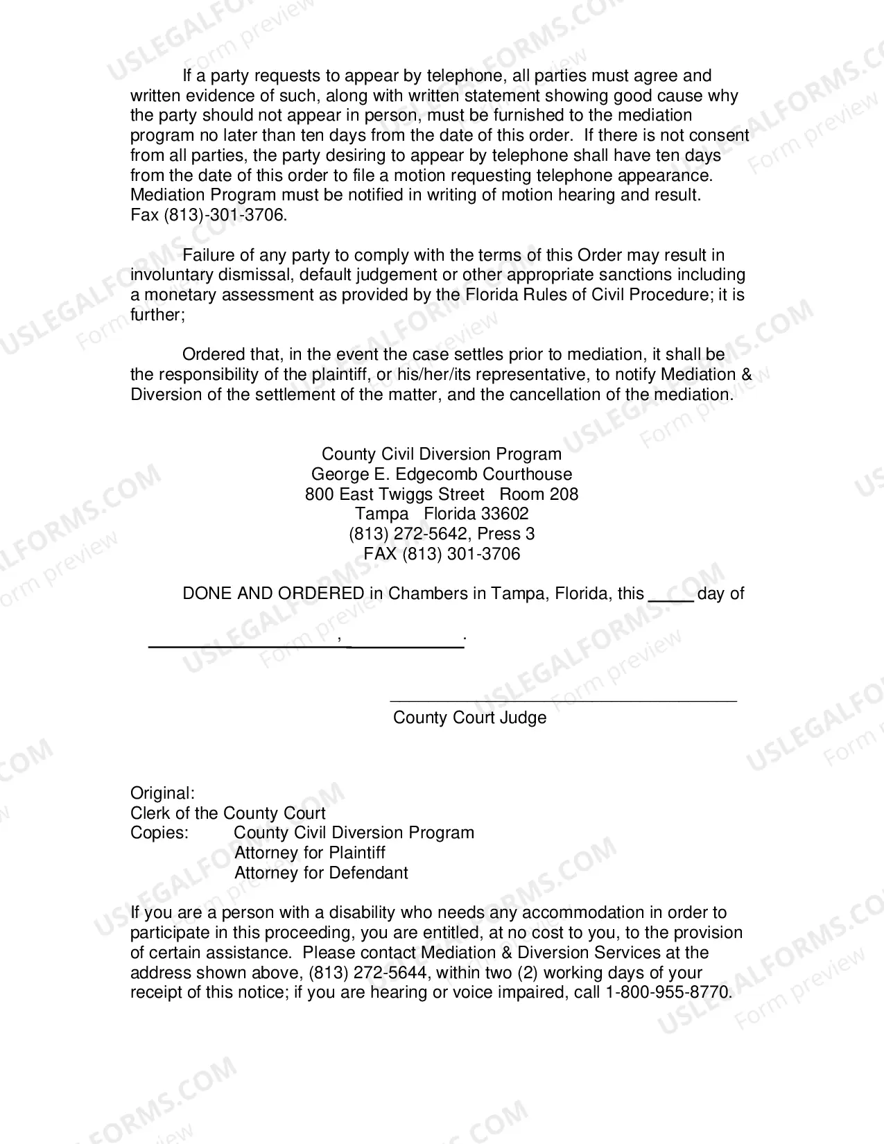 Preview Standard PIP Pre-Trial Order Div I Or J