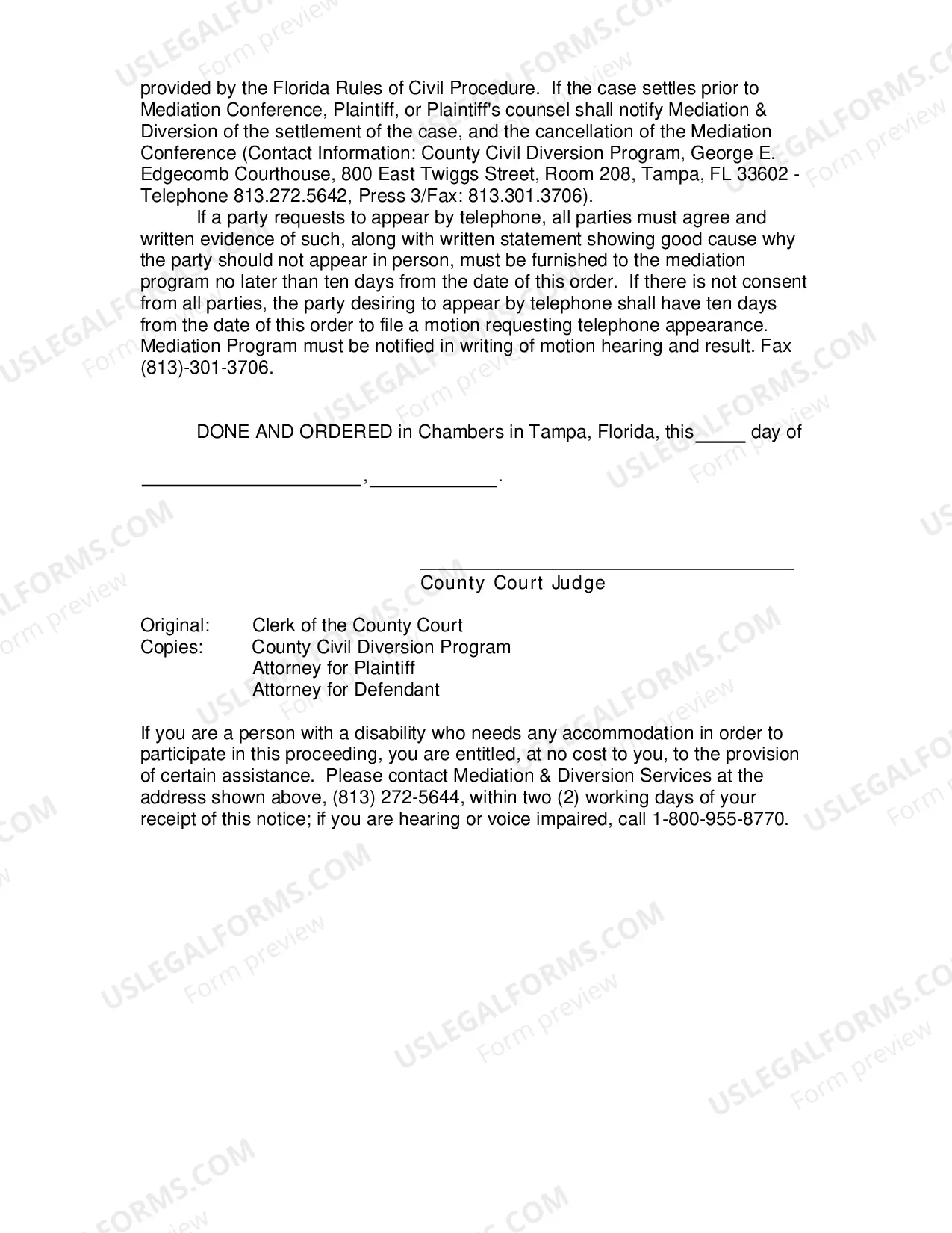 Preview Standard PIP Pre-Trial Order Div L