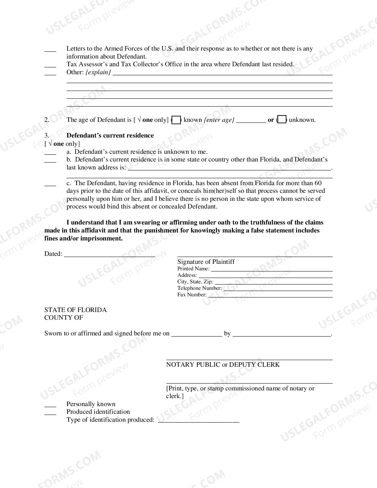 Preview Affidavit of Diligent Search And Inquiry (Probate)