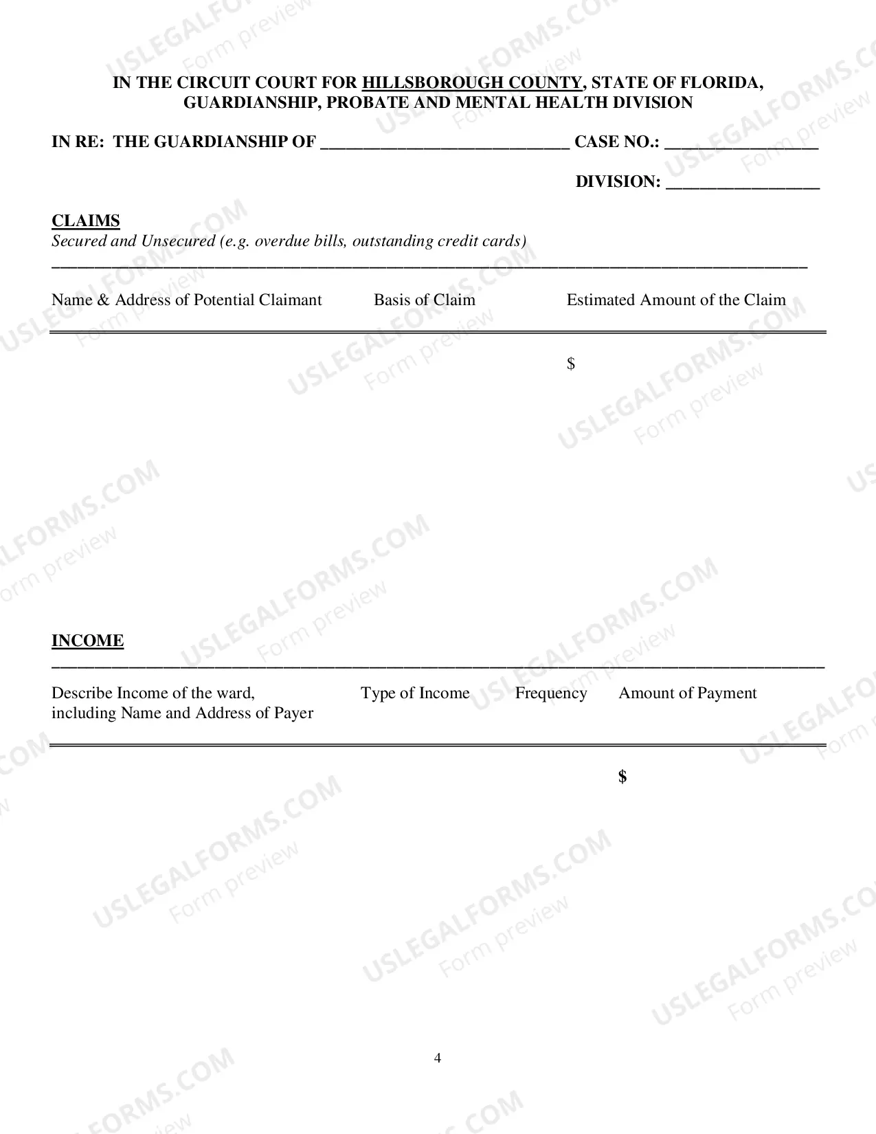 Preview Verified Inventory of Guardian (Initial Report Of Guardian Of Property)