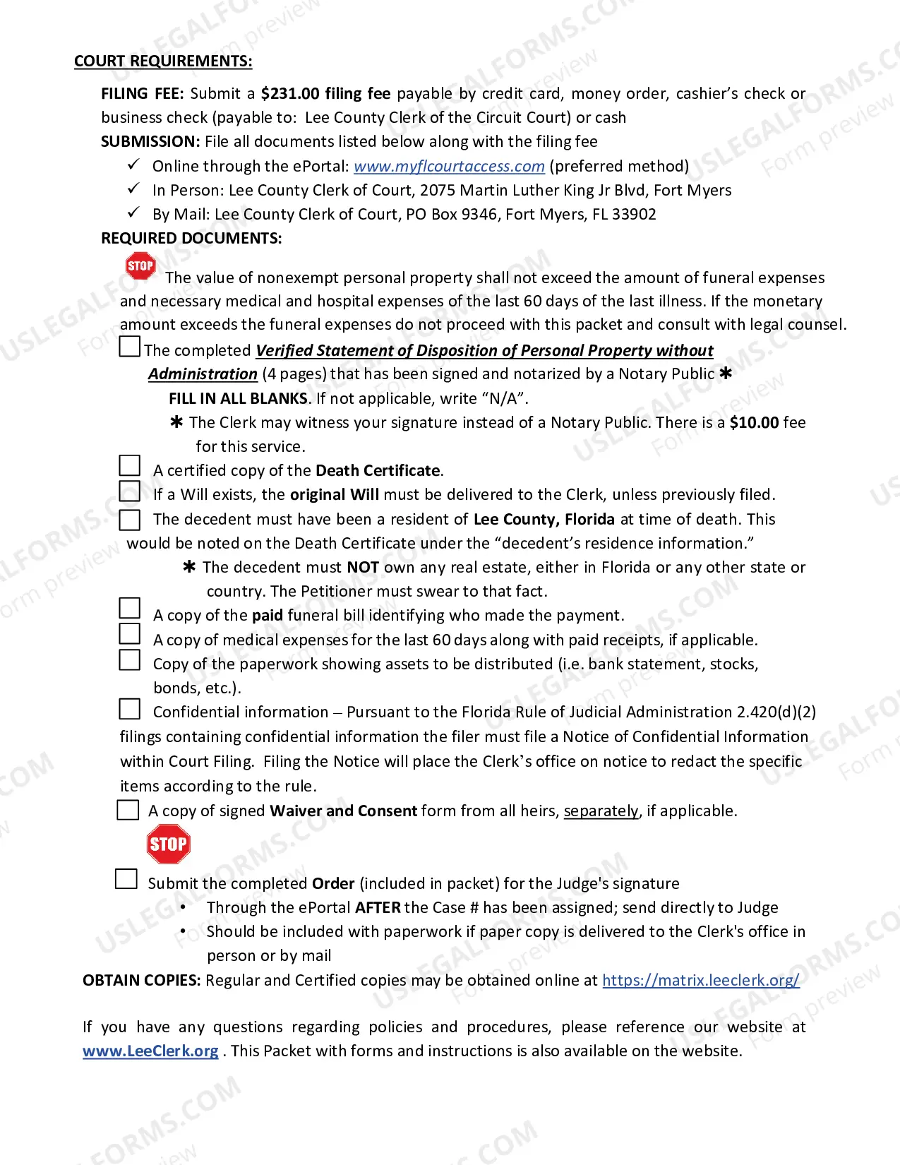 Preview Disposition of Personal Property Without Administration