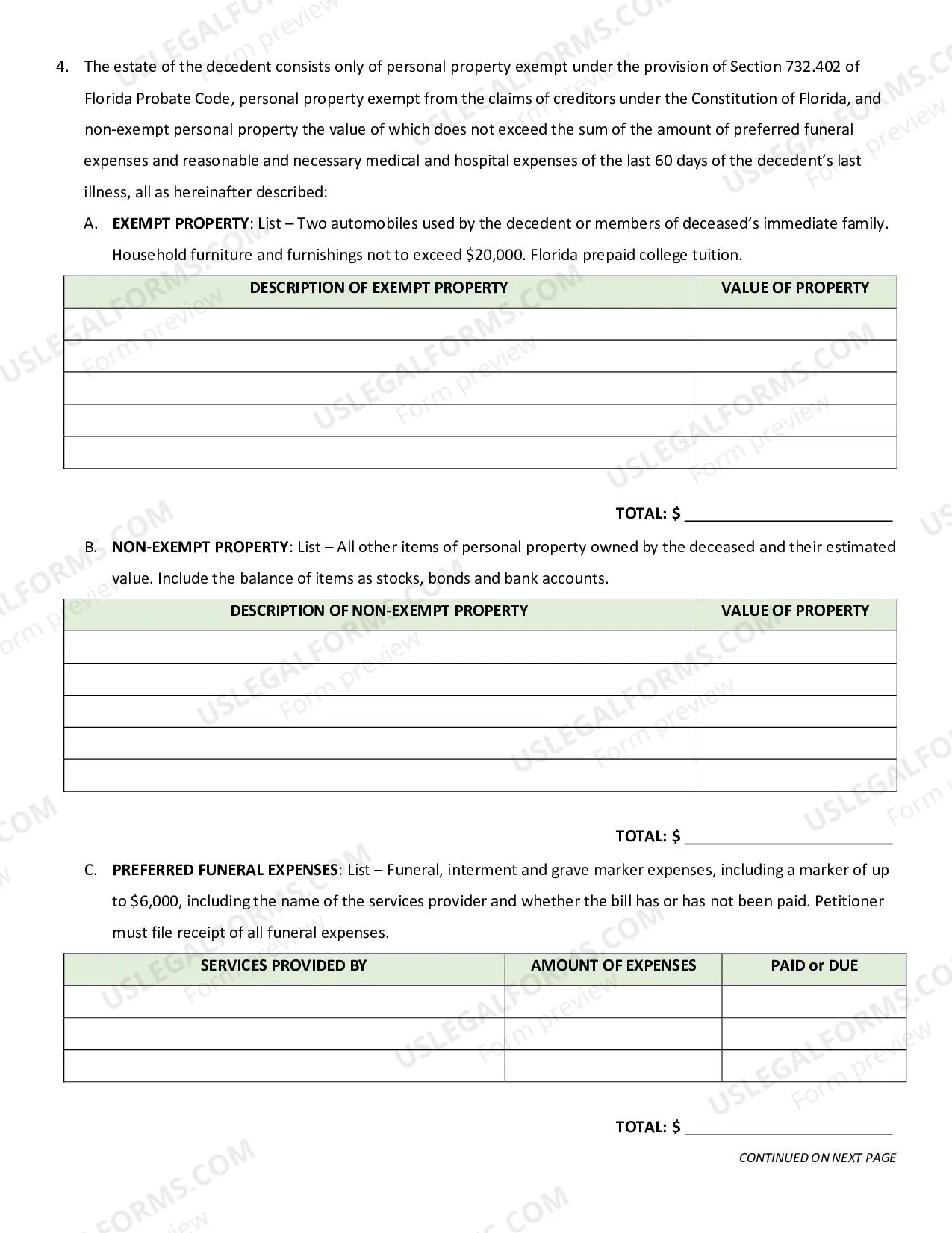 Preview Disposition of Personal Property Without Administration