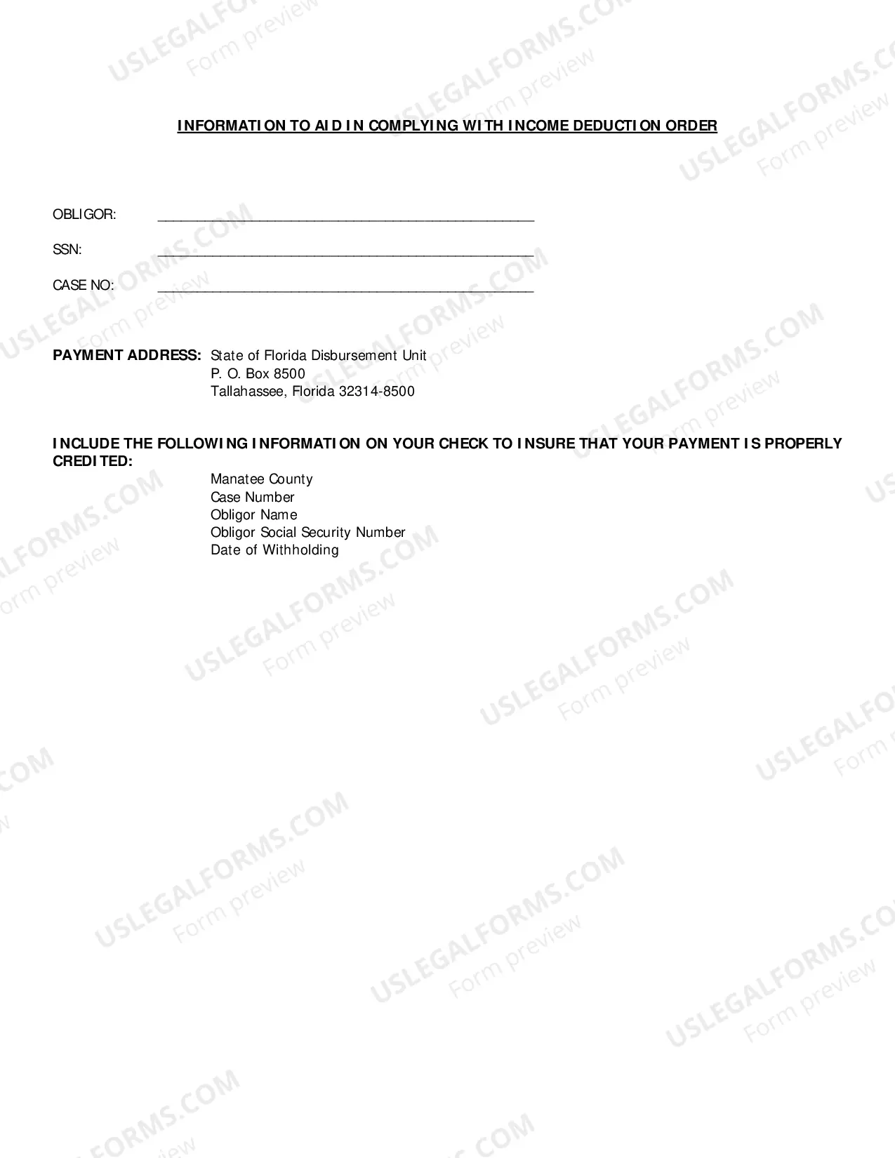 Preview Notice To Payor