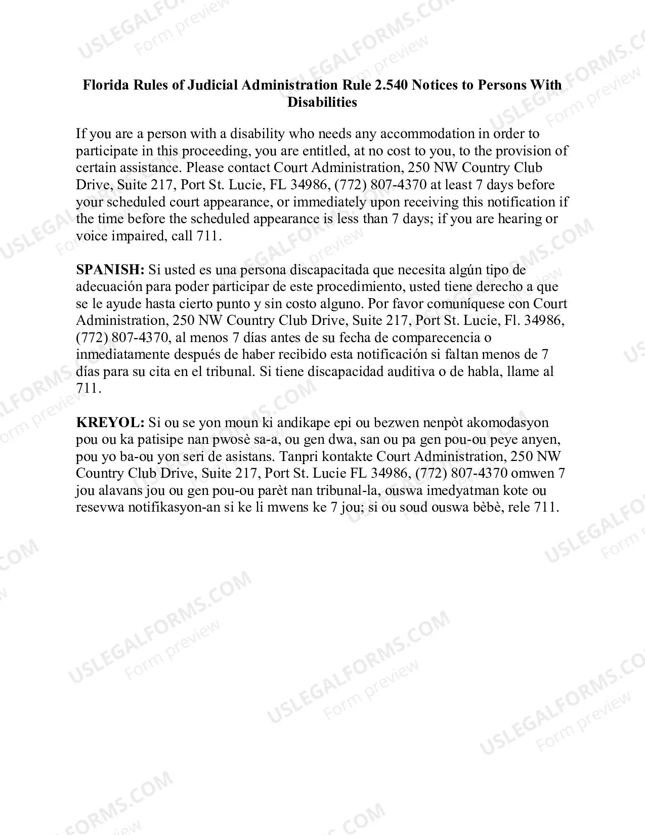 Preview Notice of Hearing