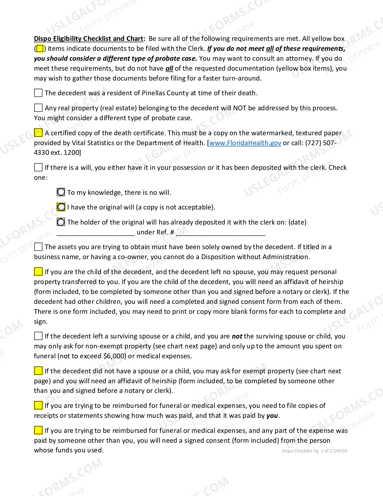 Preview Disposition of Personal Property Without Administration