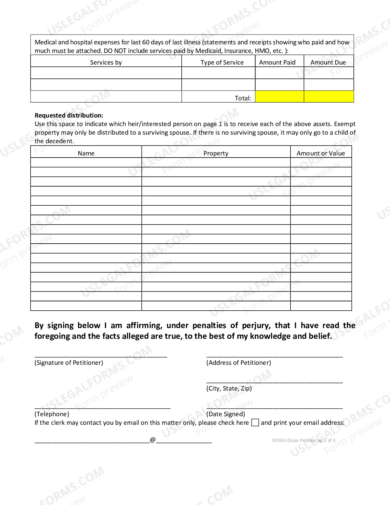 Preview Disposition of Personal Property Without Administration