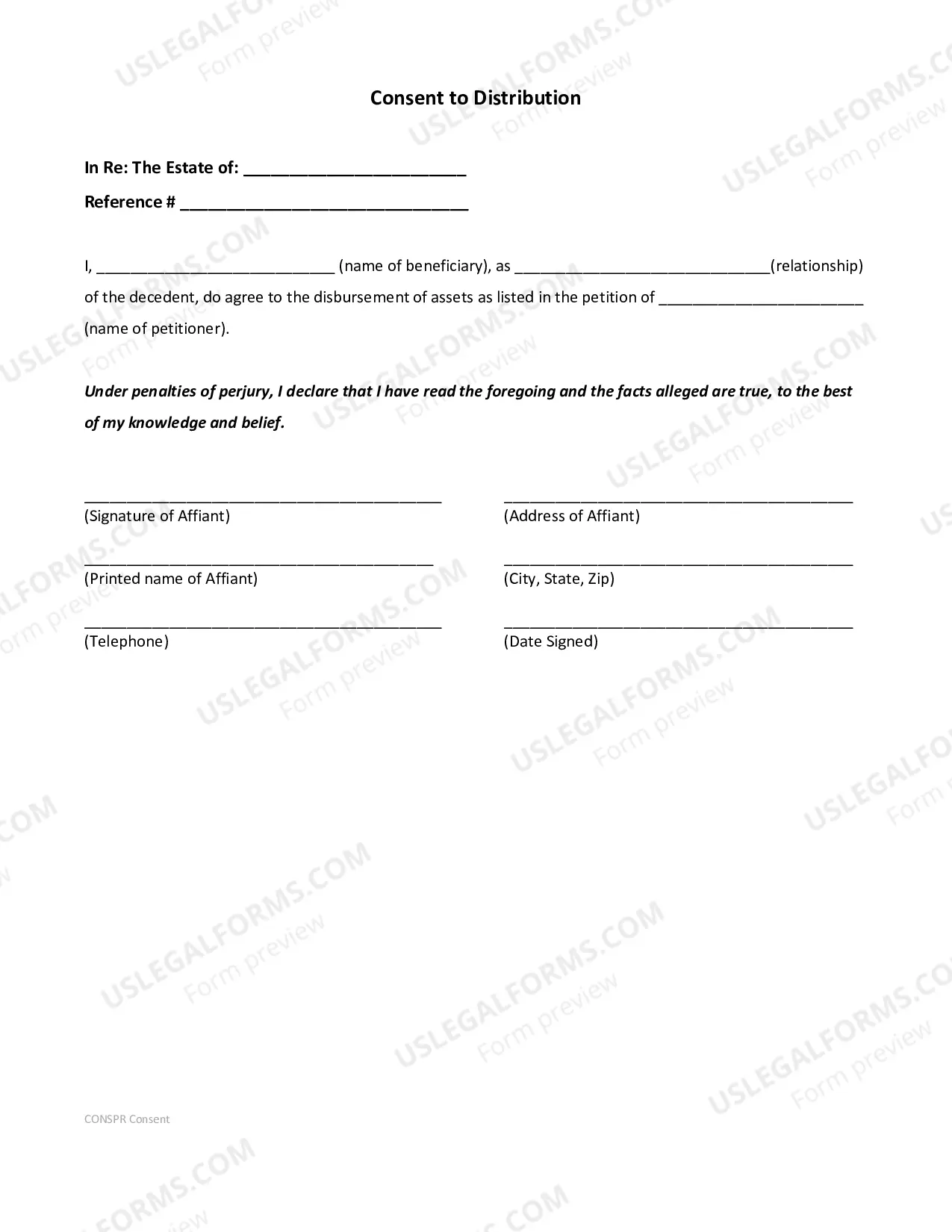Preview Disposition of Personal Property Without Administration