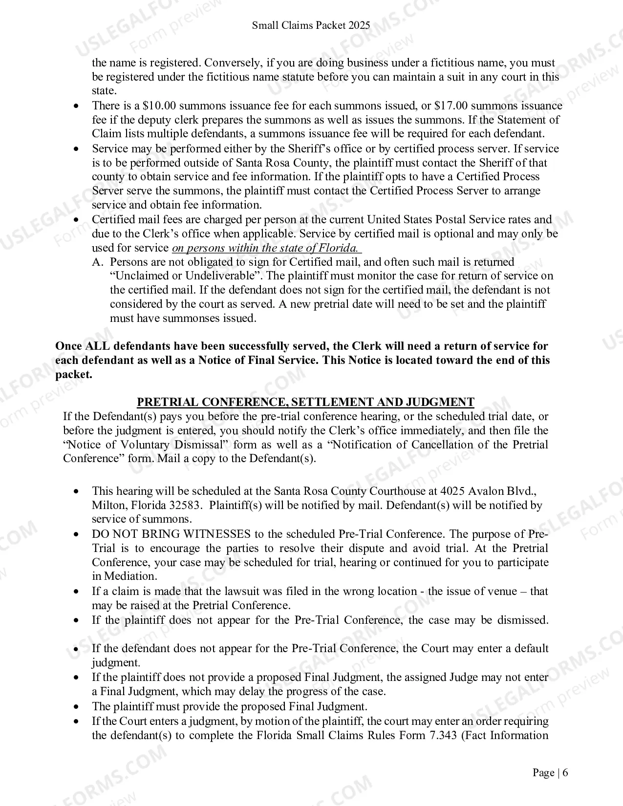 Preview Small Claims Forms and Instructions Packet