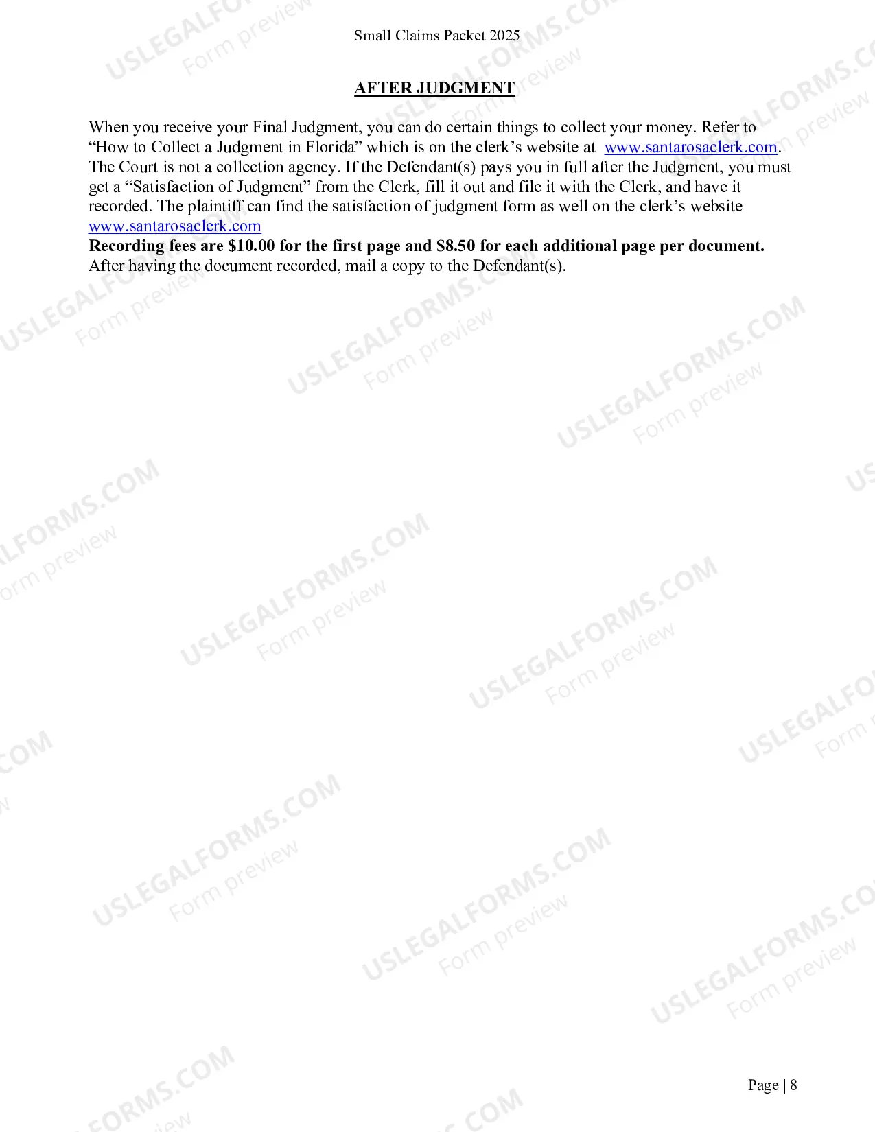 Preview Small Claims Forms and Instructions Packet