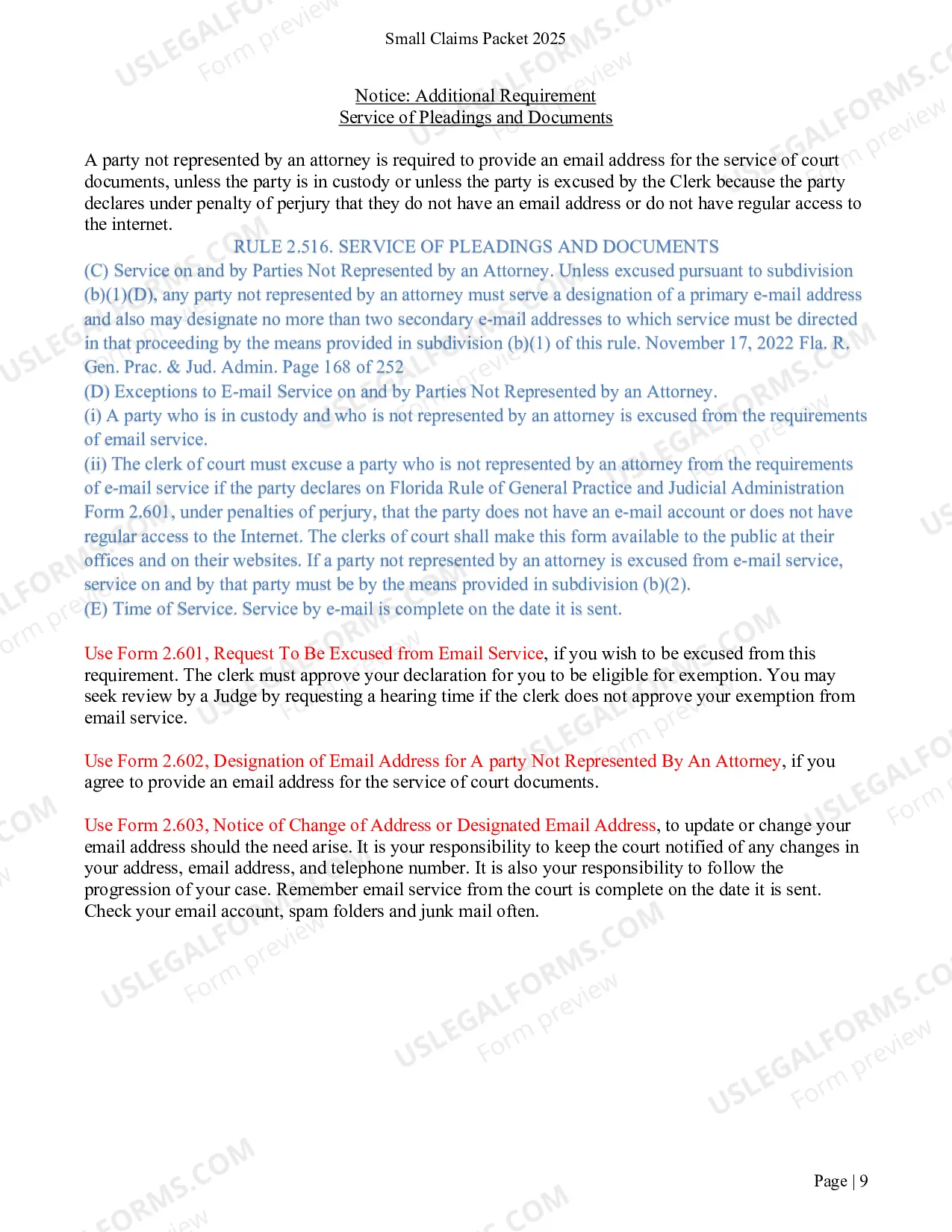 Preview Small Claims Forms and Instructions Packet
