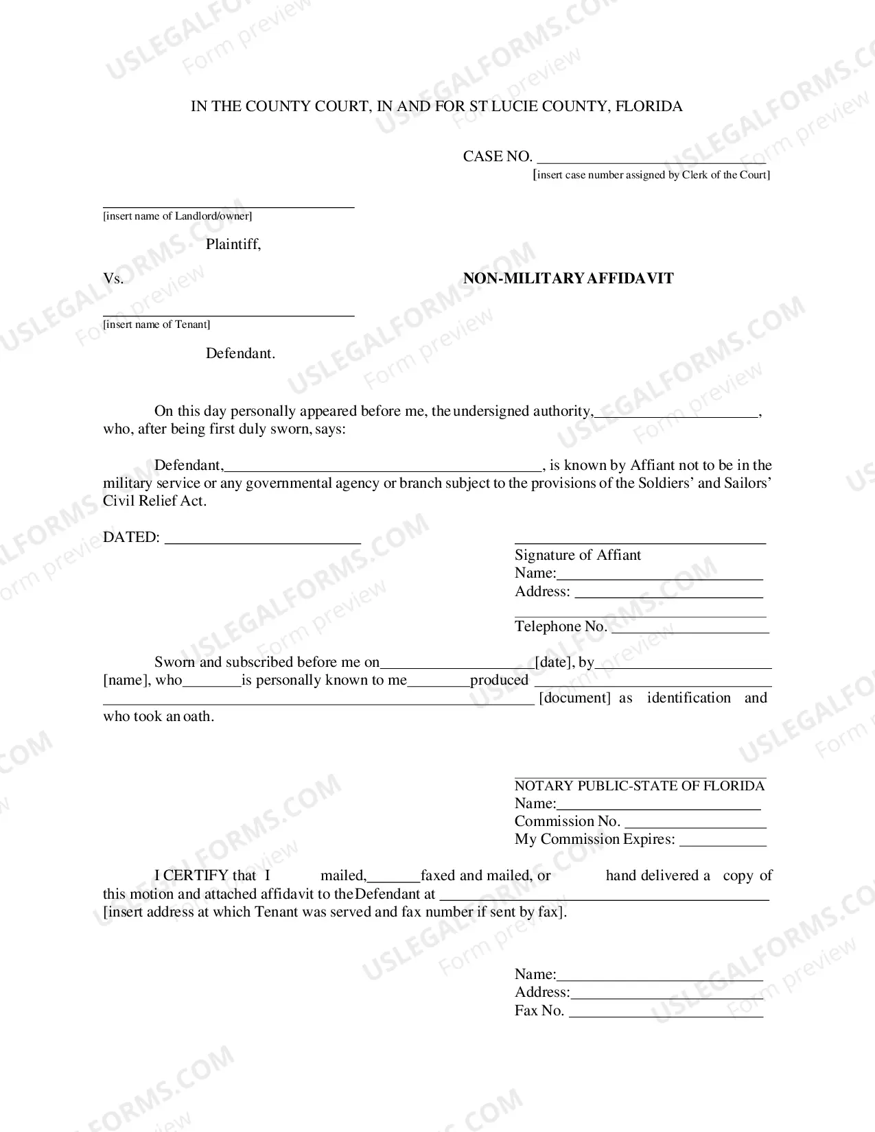 Preview Complaint For Eviction And Damages