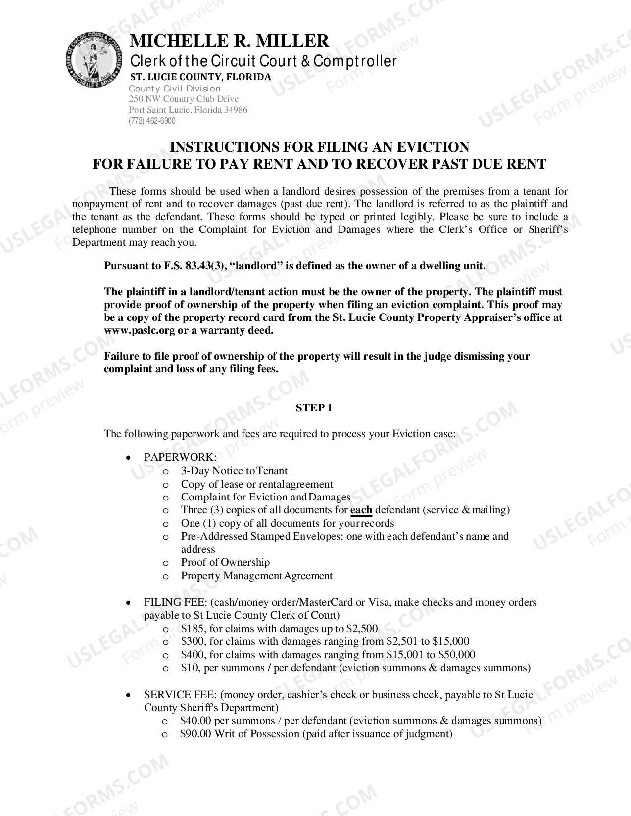 Preview Complaint For Eviction And Damages