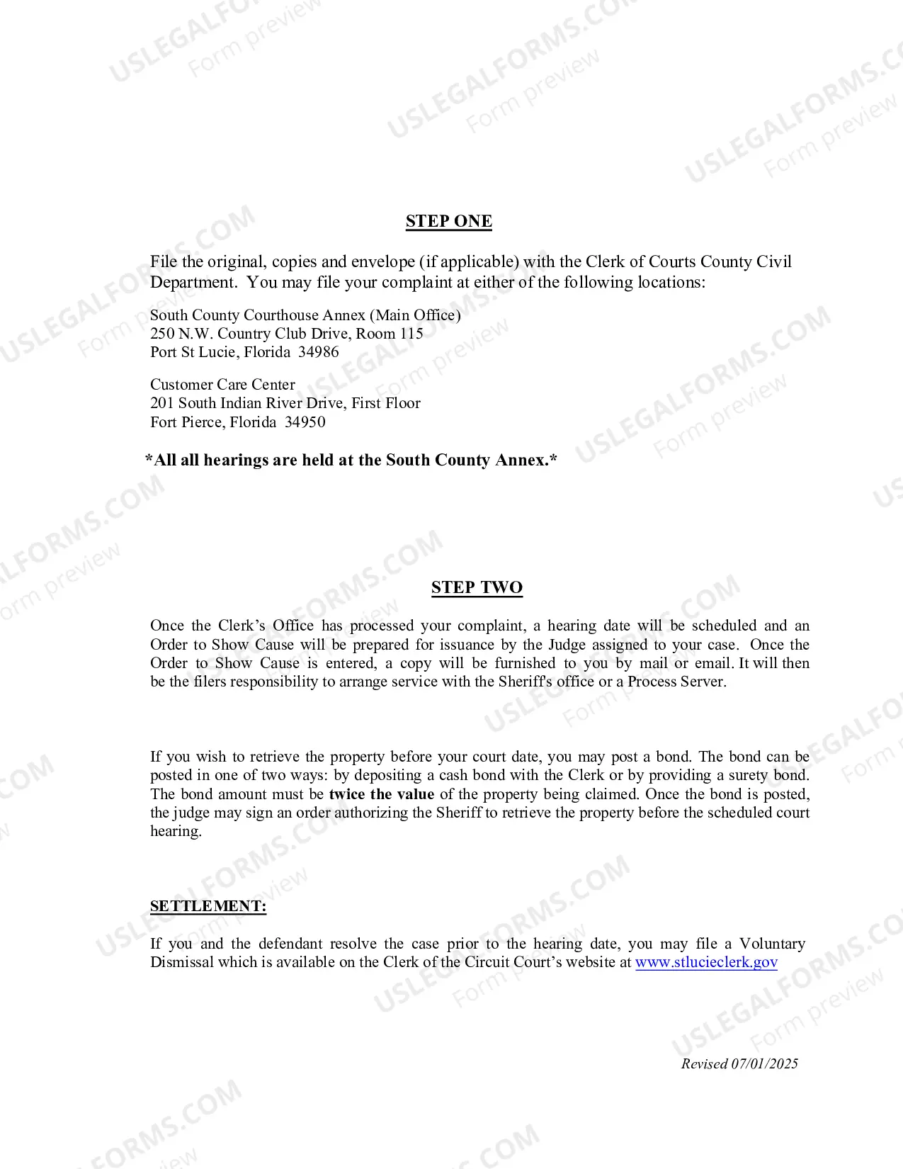 Preview Replevin Complaint