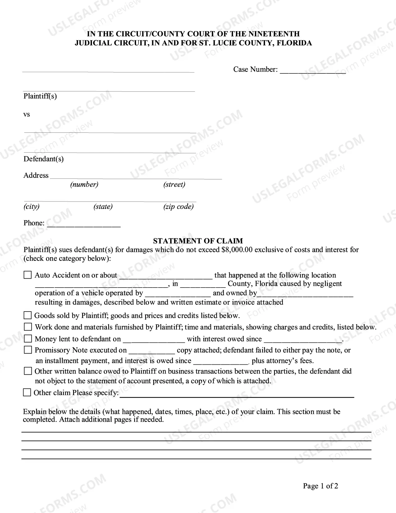 Preview Small Claims Packet