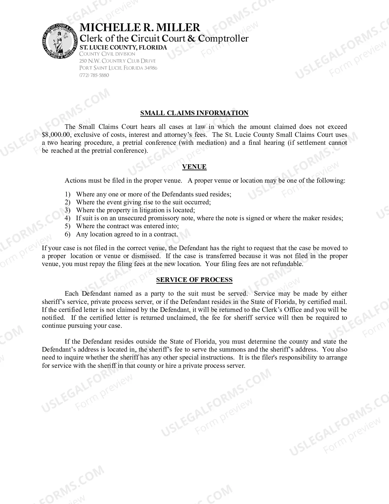 Preview Small Claims Packet