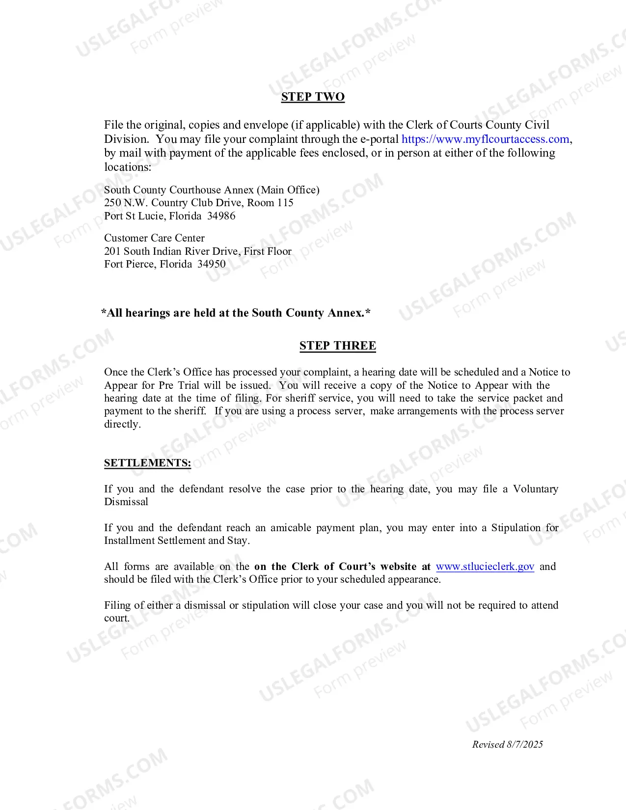 Preview Small Claims Packet