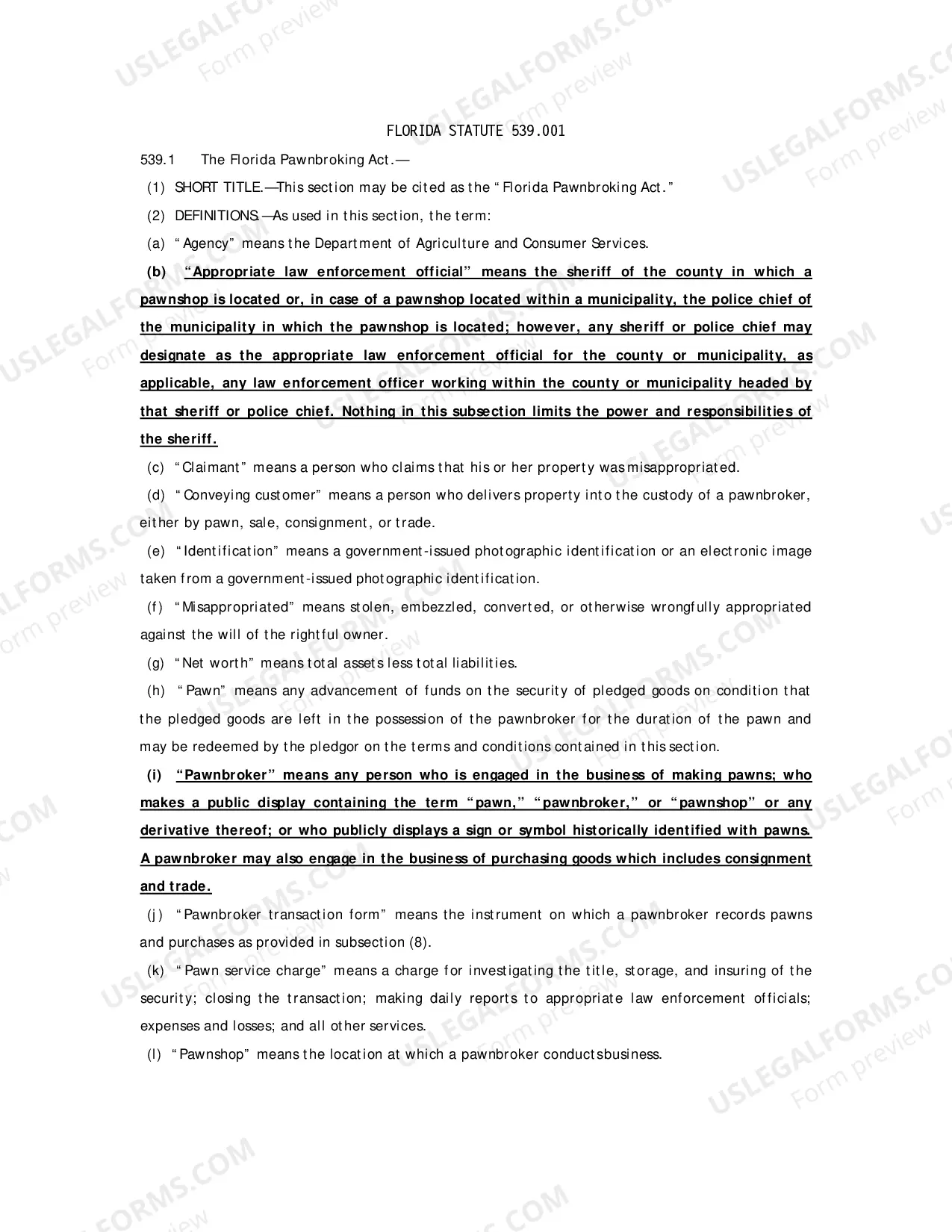 Preview Statement of Claim For Return Of Property (Replevin-Pawnbroker)