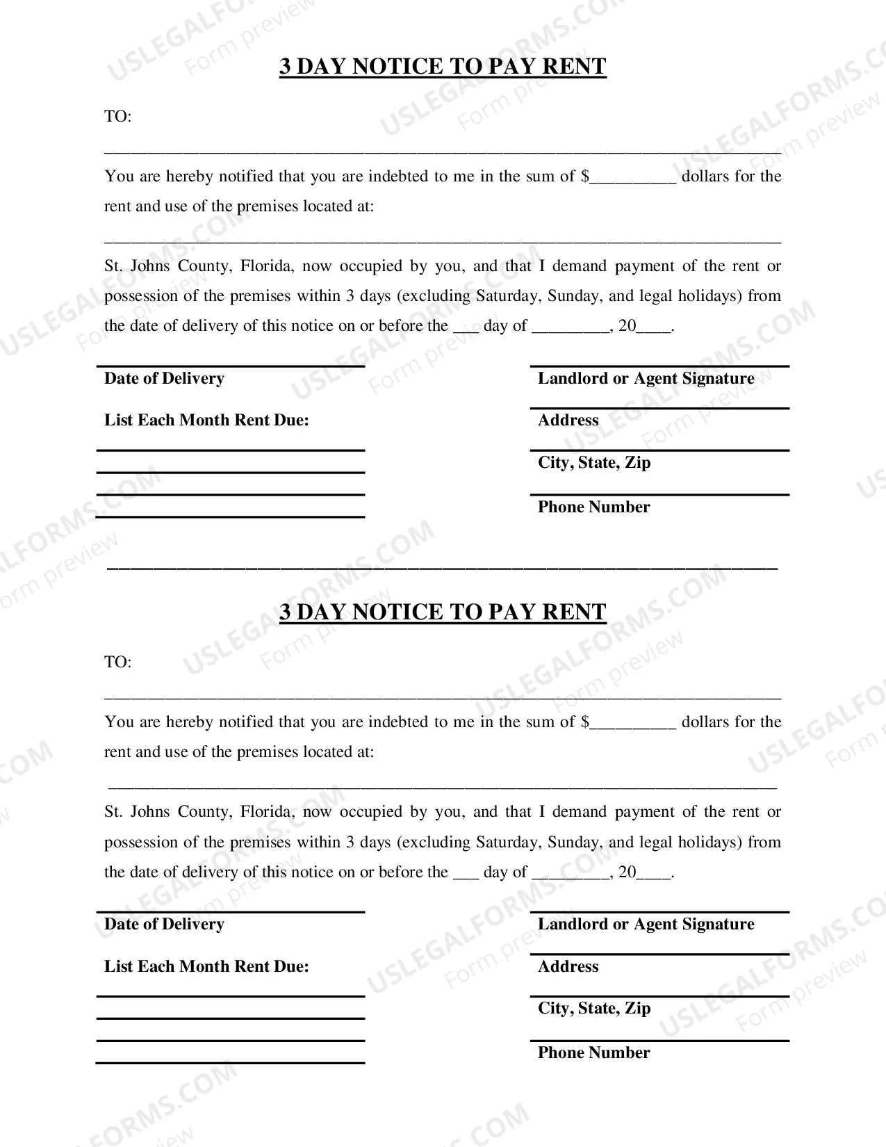 Preview Three Day Notice To Pay Rent