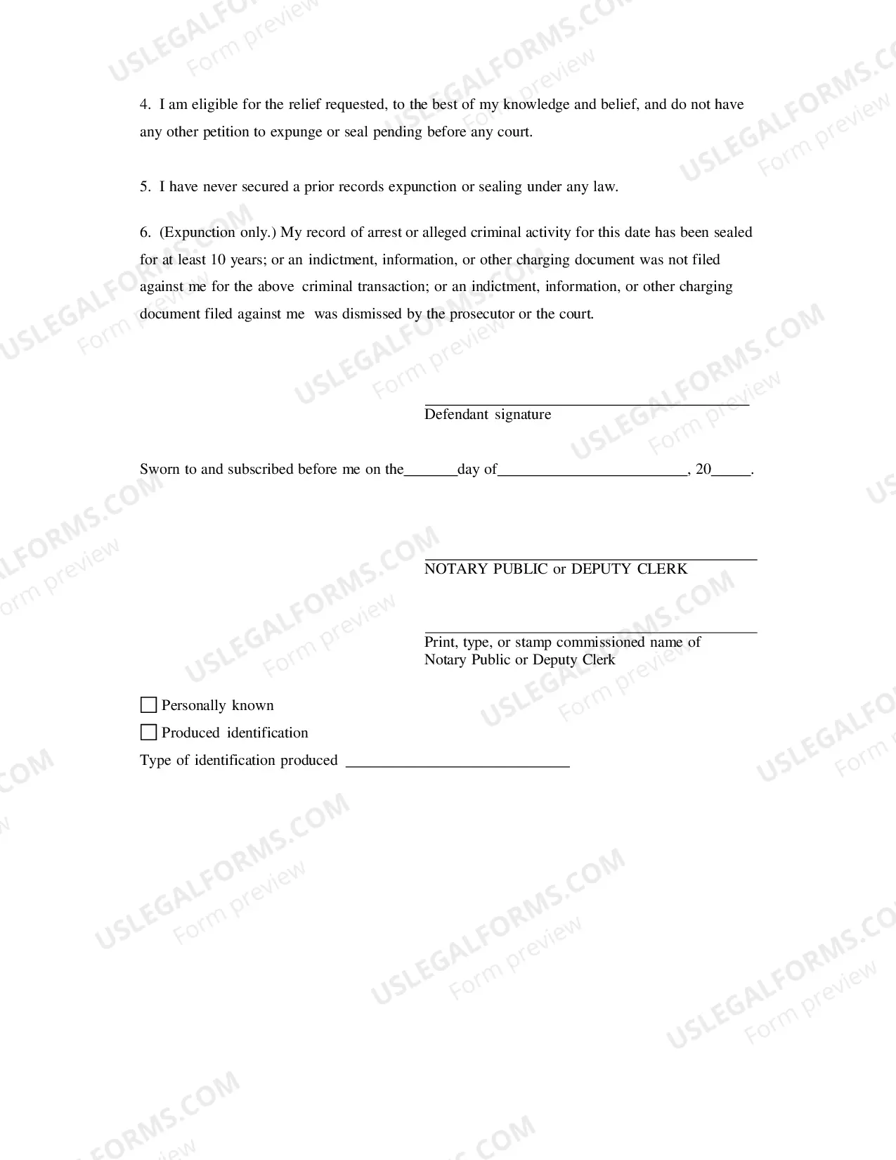 Preview Affidavit