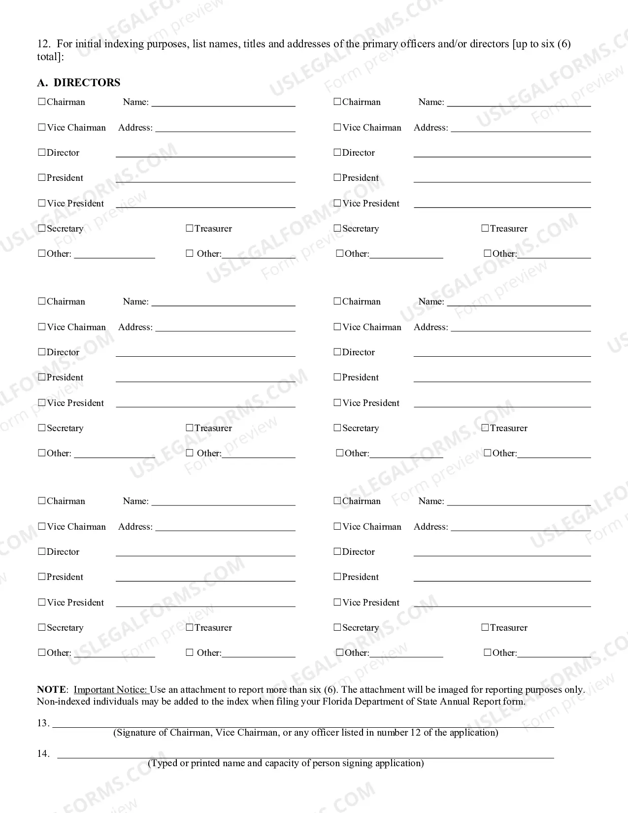 Preview Application By Foreign Not For Profit Corporation For Authorization To Conduct Its Affairs In Florida