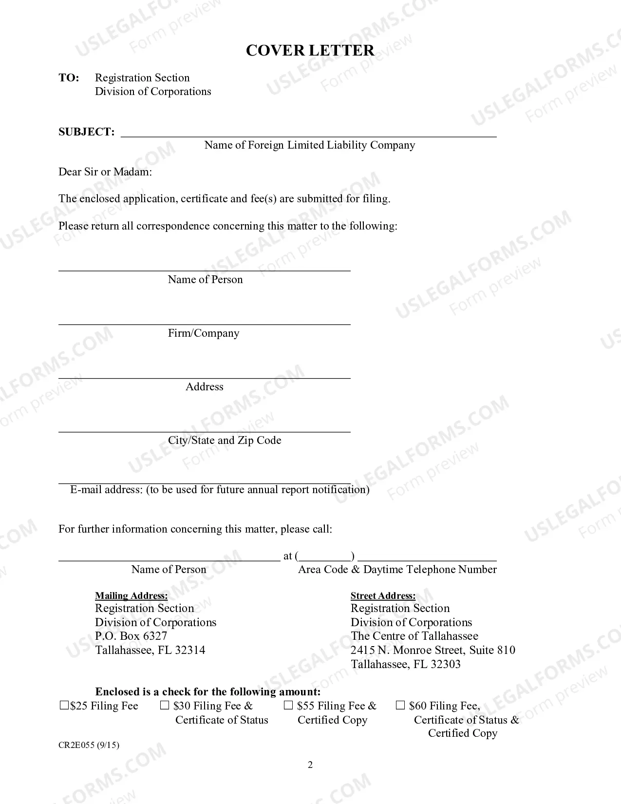 Preview Application By Foreign LLC To File Amendment To Certificate of Authority To Transact Business In Florida