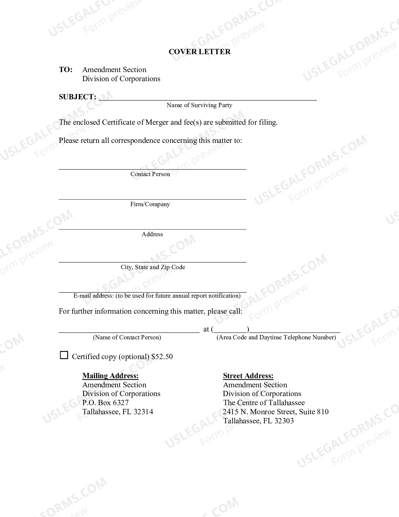 Preview Certificate of Merger For Florida Limited Partnership Or Limited Liability Partnership