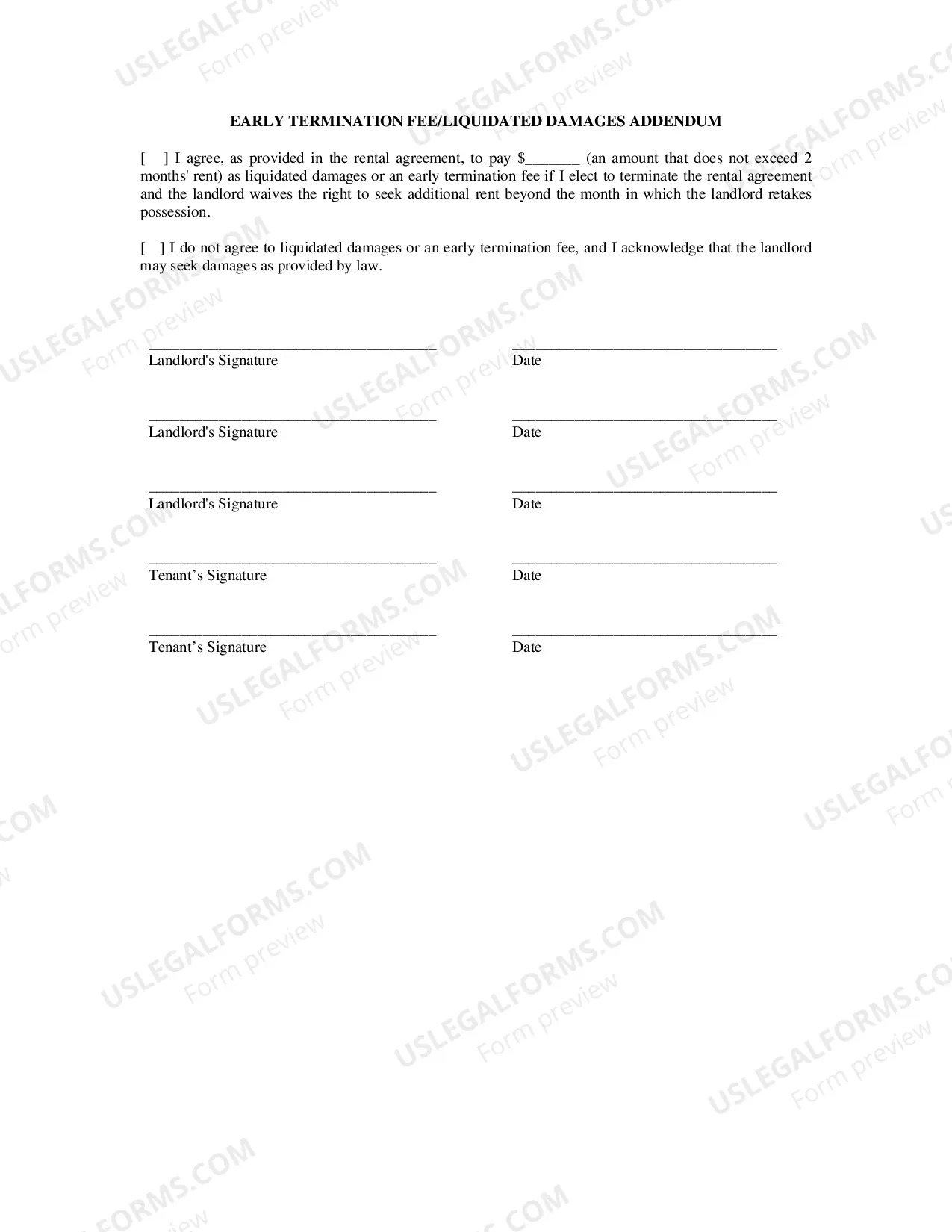 Preview Residential Lease For Apartment-Unit In Multi-Family Rental Housing