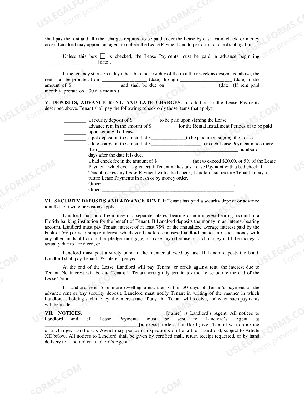 Preview Residential Lease For Apartment-Unit In Multi-Family Rental Housing