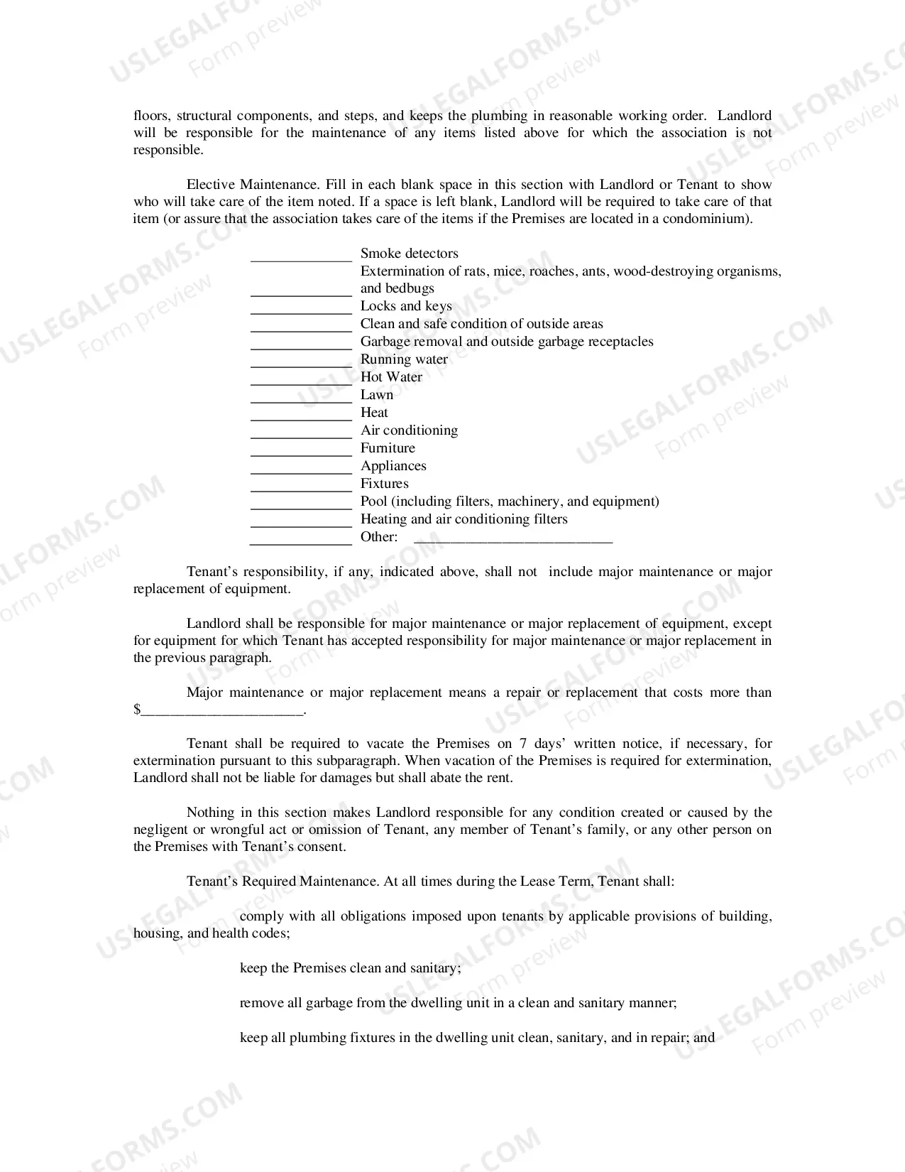 Preview Residential Lease For Apartment-Unit In Multi-Family Rental Housing