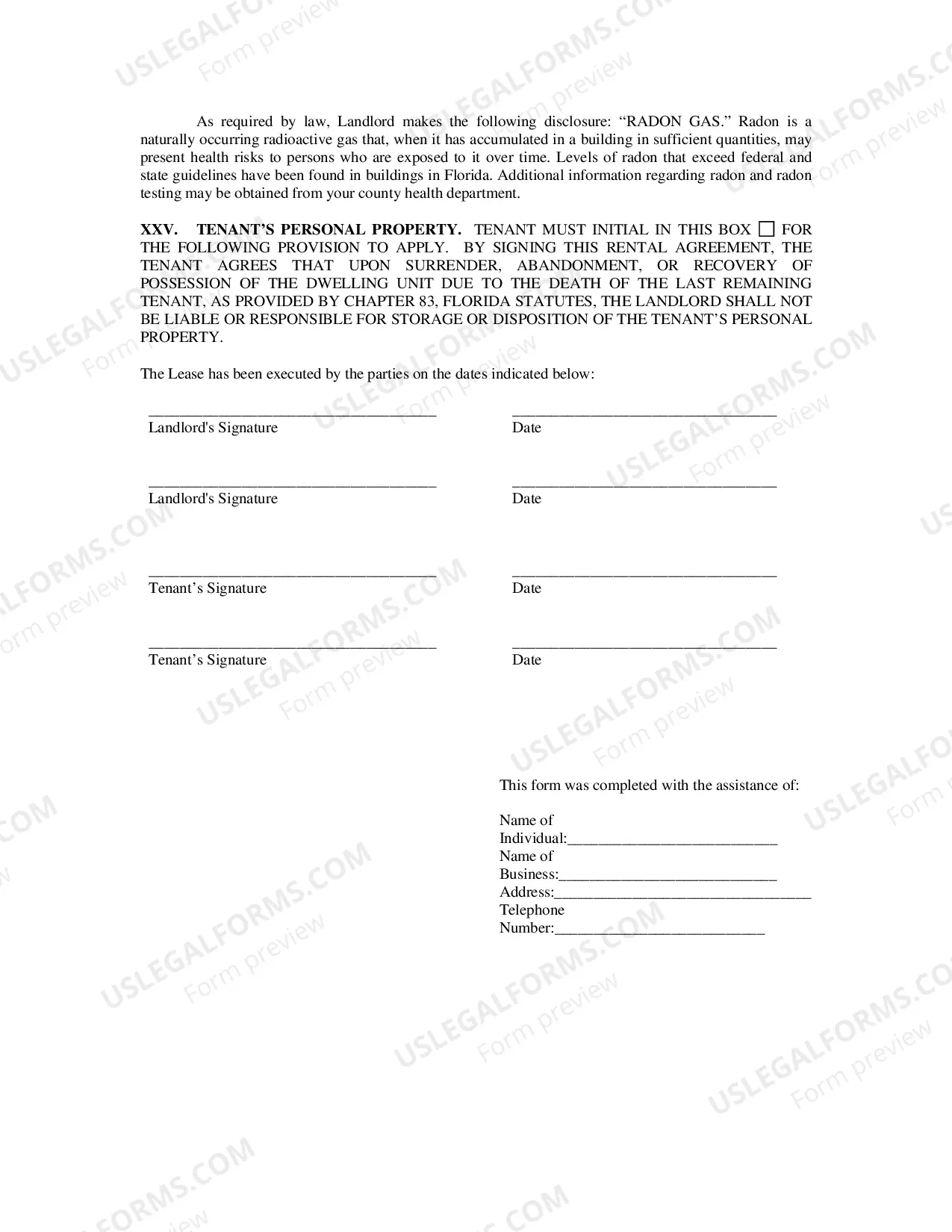 Preview Residential Lease For Apartment-Unit In Multi-Family Rental Housing