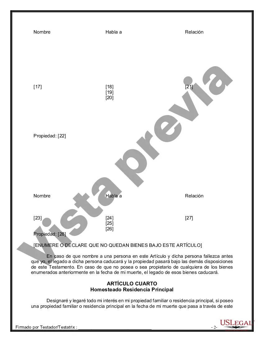 Preview Paquete de Voluntades Mutuas con Últimas Voluntades y Testamentos para Pareja Casada con Hijos Adultos