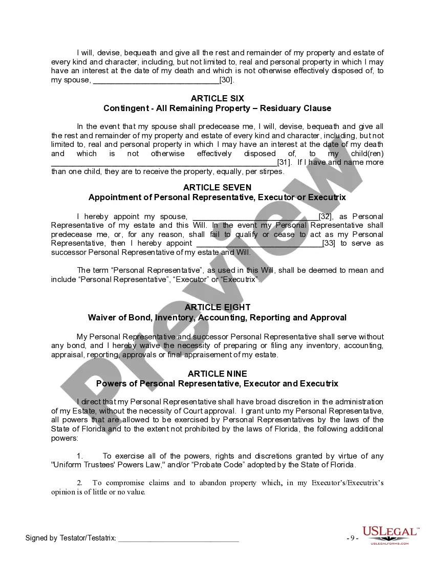 Preview Mutual Wills Package with Last Wills and Testaments for Married Couple with Adult Children