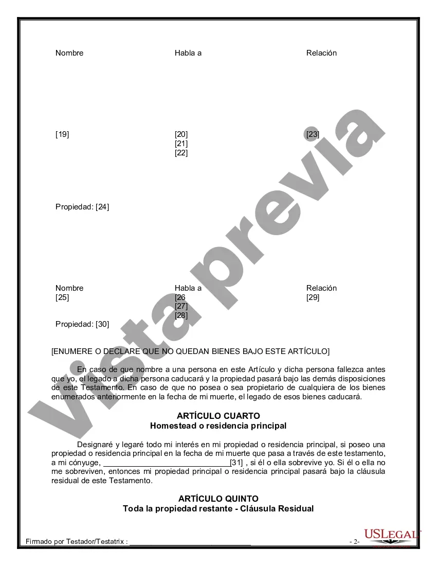 Preview Paquete de Voluntades Mutuas con Últimas Voluntades y Testamentos para Pareja Casada con Hijos Menores