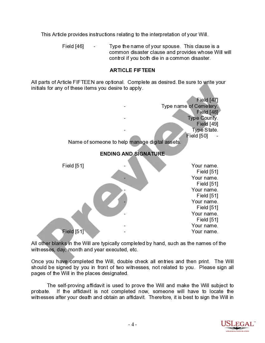 Preview Mutual Wills Package with Last Wills and Testaments for Married Couple with Minor Children